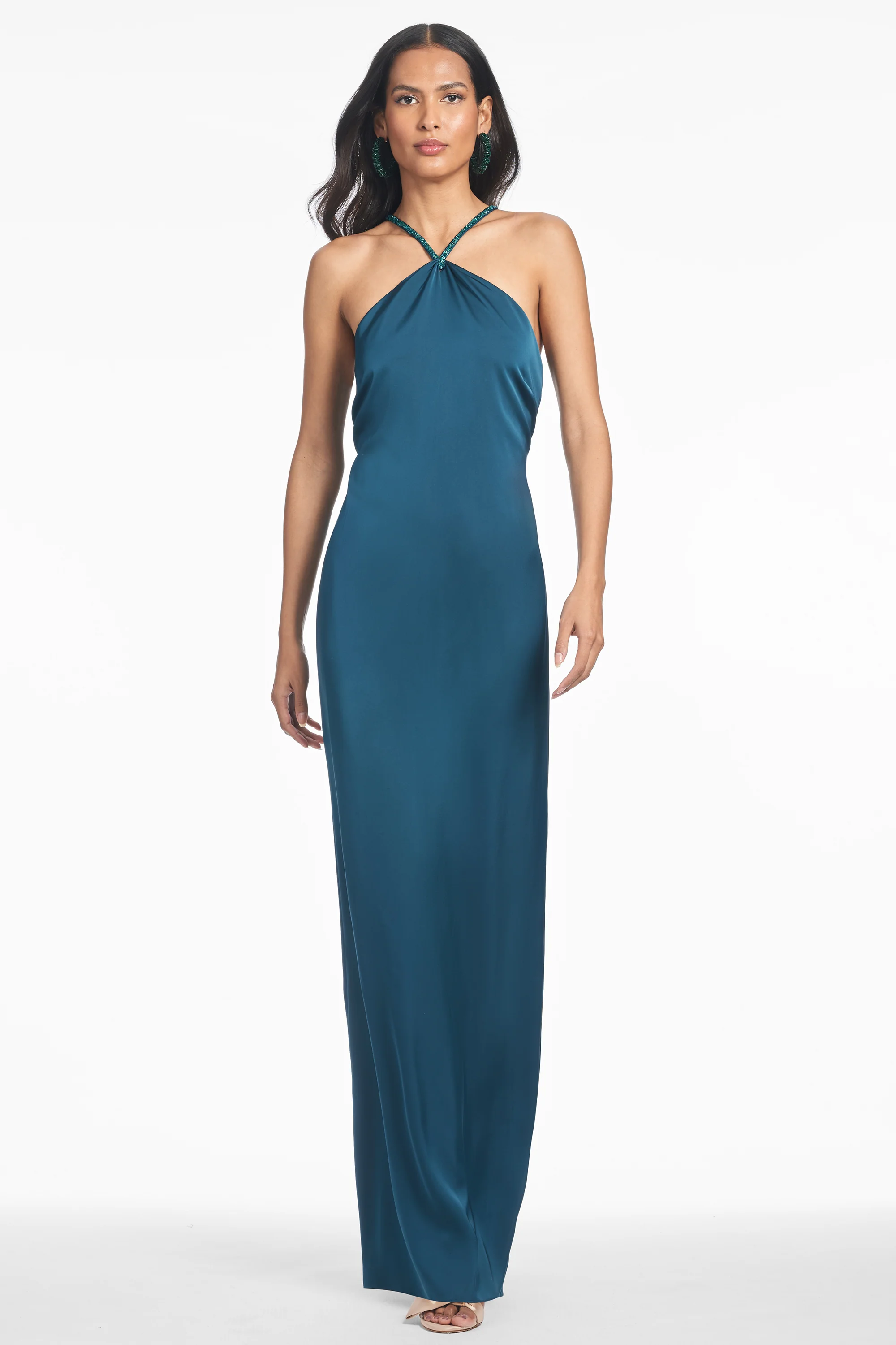 BECCA GOWN - BOTTLE GREEN - FINAL SALE