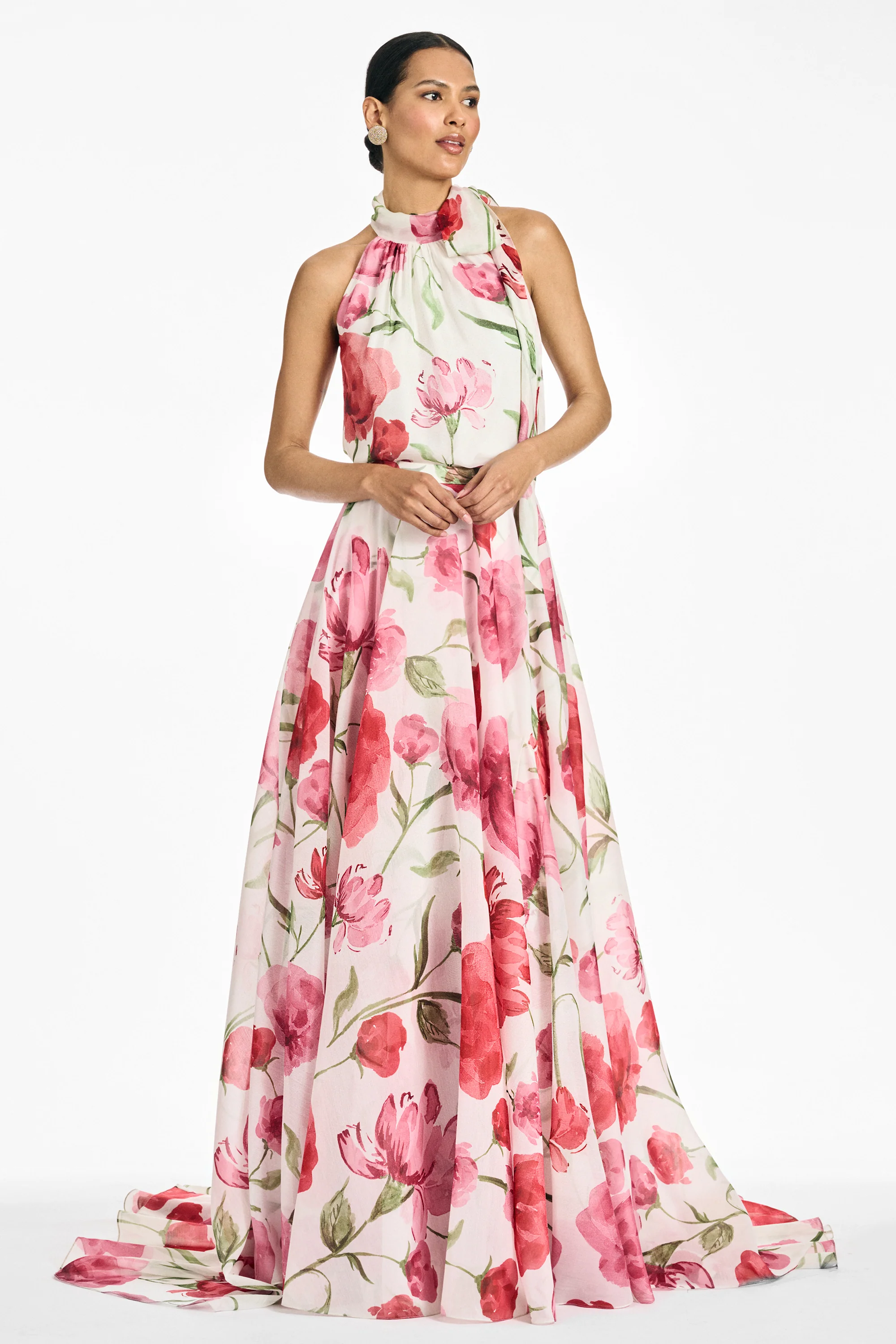 BELLAMY SKIRT - GRANDE WATERCOLOR POPPIES - Image 4