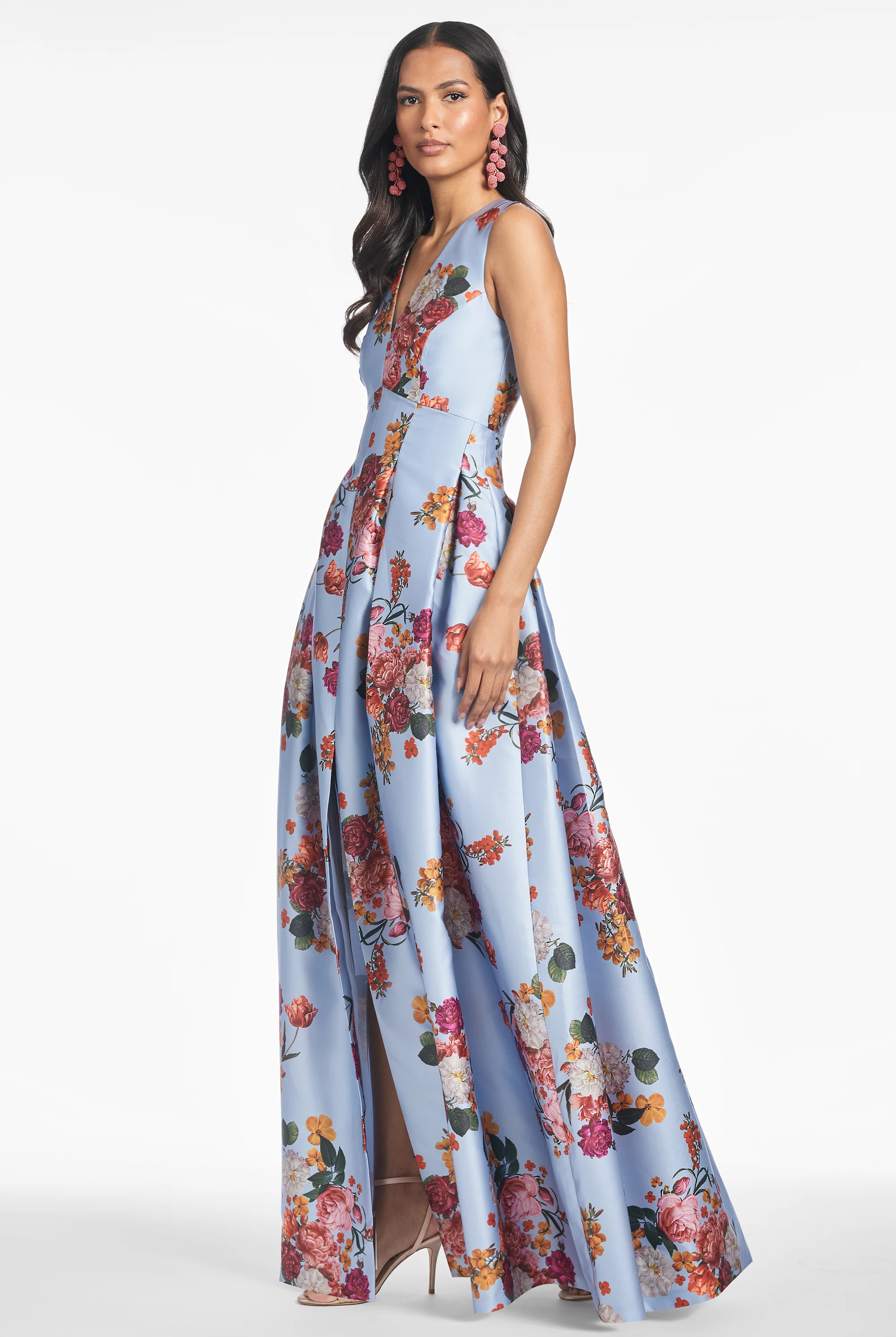 BROOKE GOWN - GLACIAL BLUE BRIGHT BOUQUET - FINAL SALE - Image 3