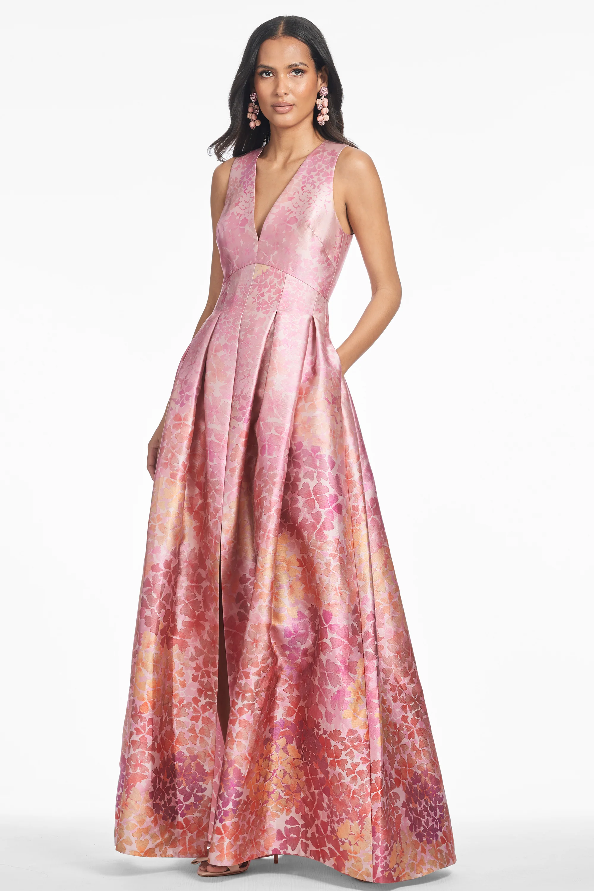 BROOKE GOWN - LIGHT SUNSET HYDRANGEA - FINAL SALE