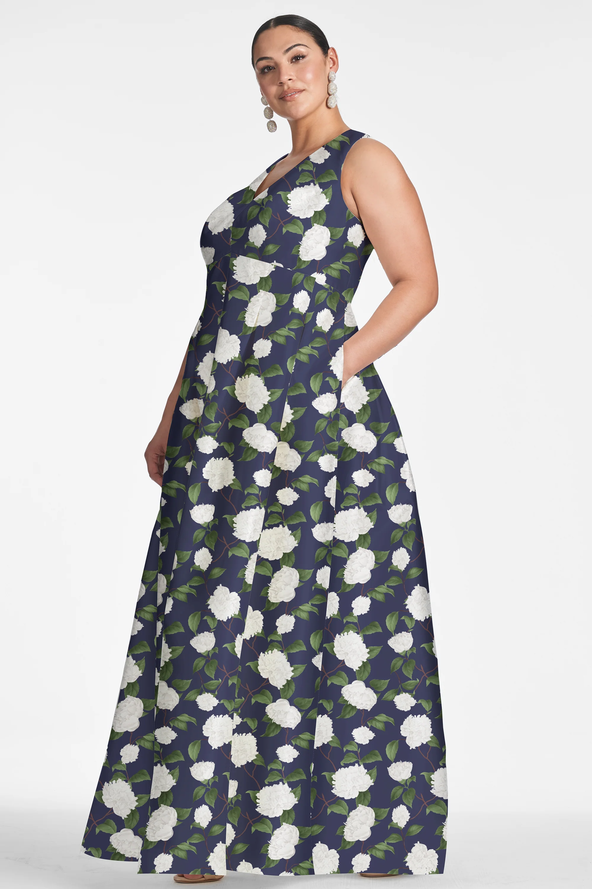 BROOKE GOWN - NAVY/IVORY MOONLIT GARDEN - FINAL SALE - Image 6