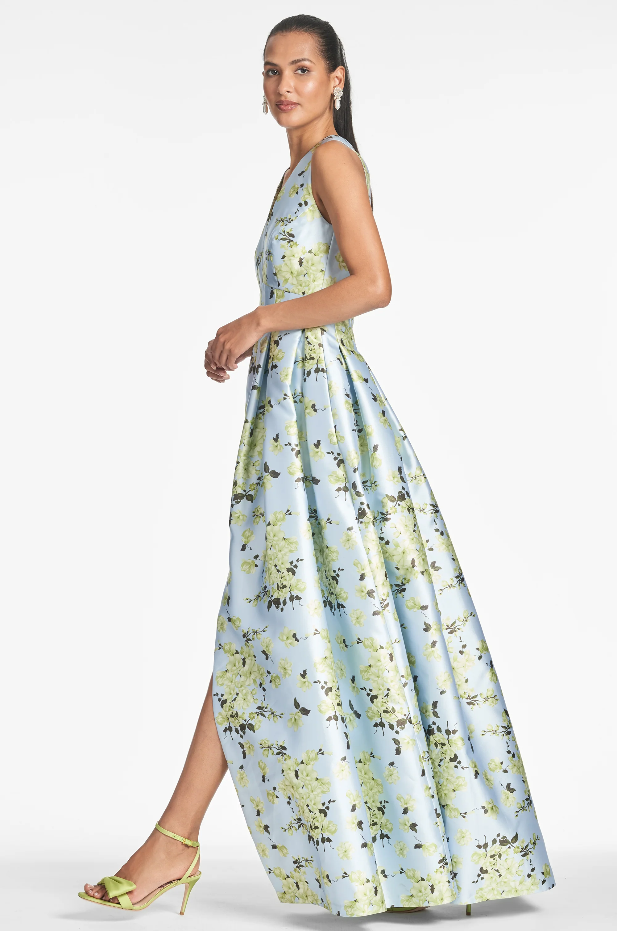 BROOKE GOWN - SKY CITRINE FLORAL - FINAL SALE
