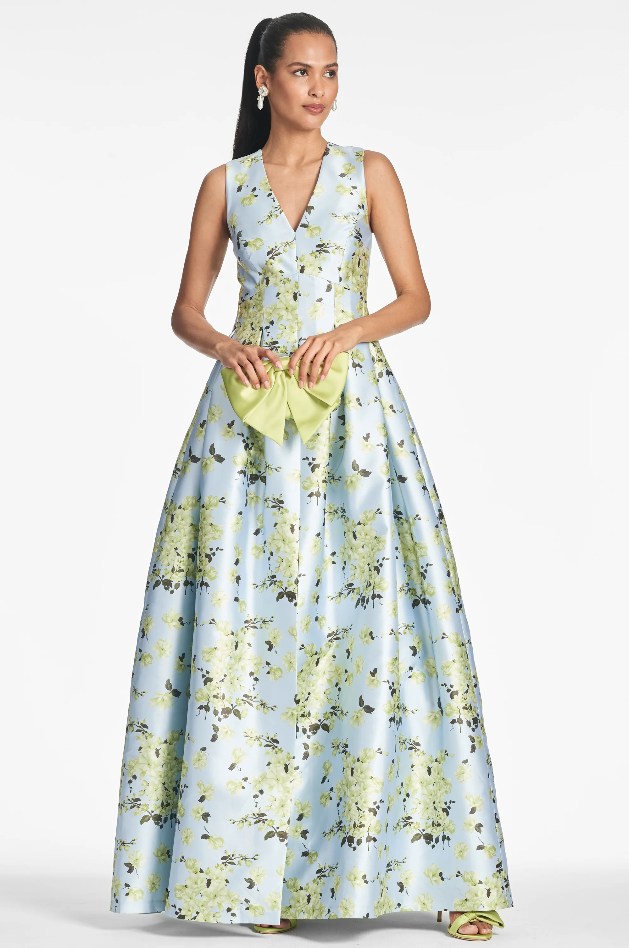BROOKE GOWN - SKY CITRINE FLORAL - FINAL SALE - Image 2