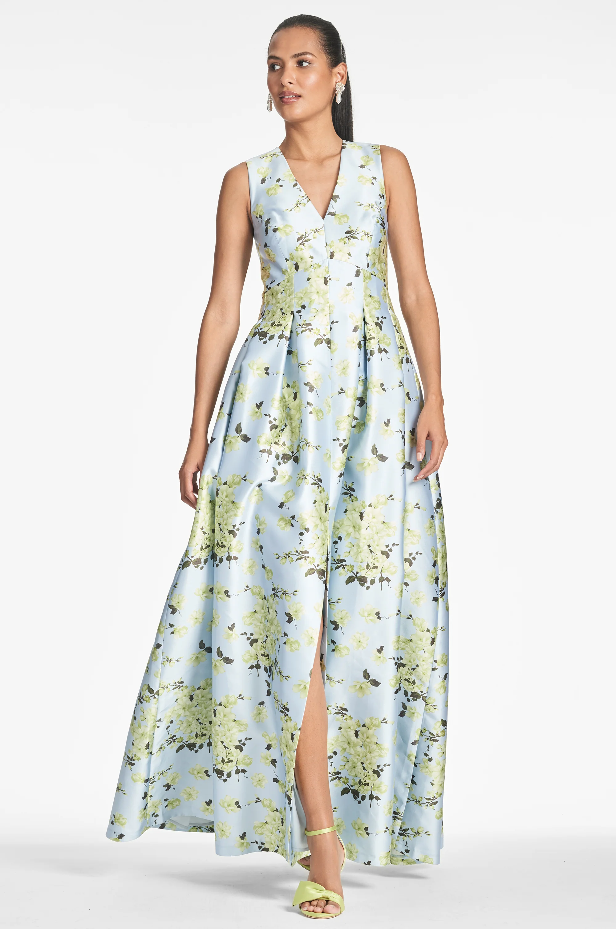BROOKE GOWN - SKY CITRINE FLORAL - FINAL SALE - Image 3