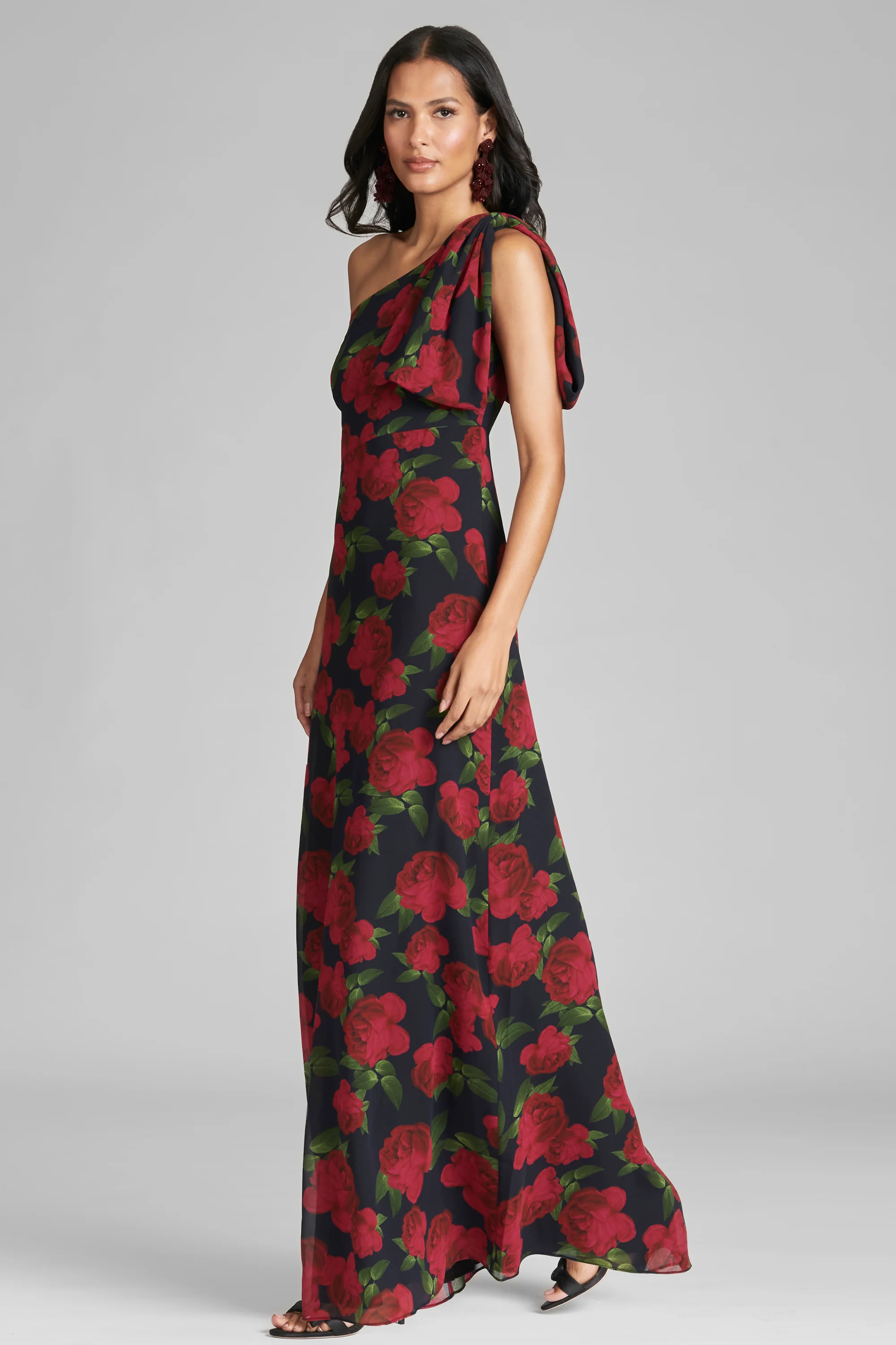 CHELSEA GOWN - RUBY TEA ROSES - FINAL SALE - Image 2