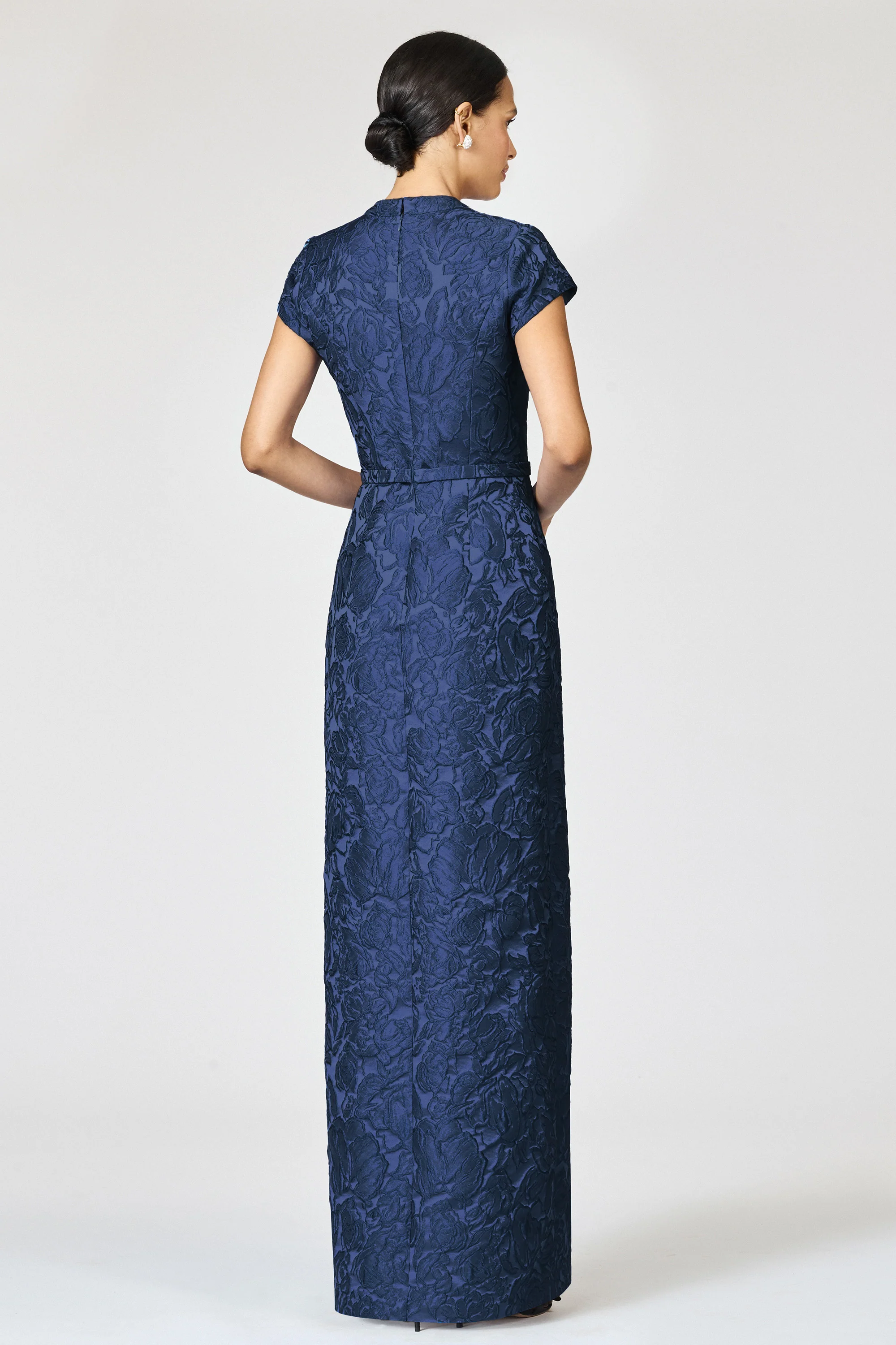 CLOQUE JUSTINE GOWN - MIDNIGHT - Image 3