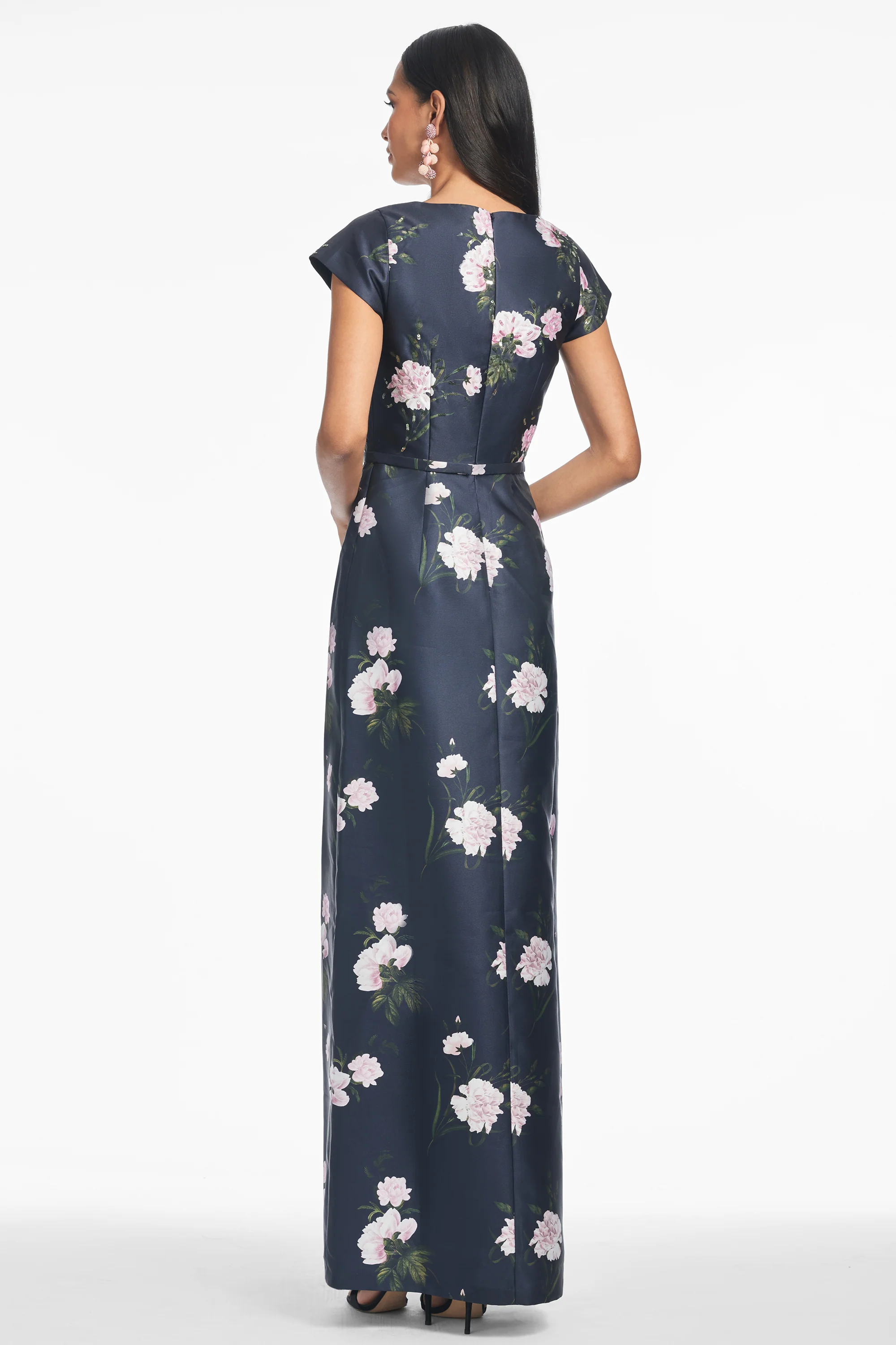 DELLA GOWN - DARK MIDNIGHT CARNATIONS - FINAL SALE - Image 4