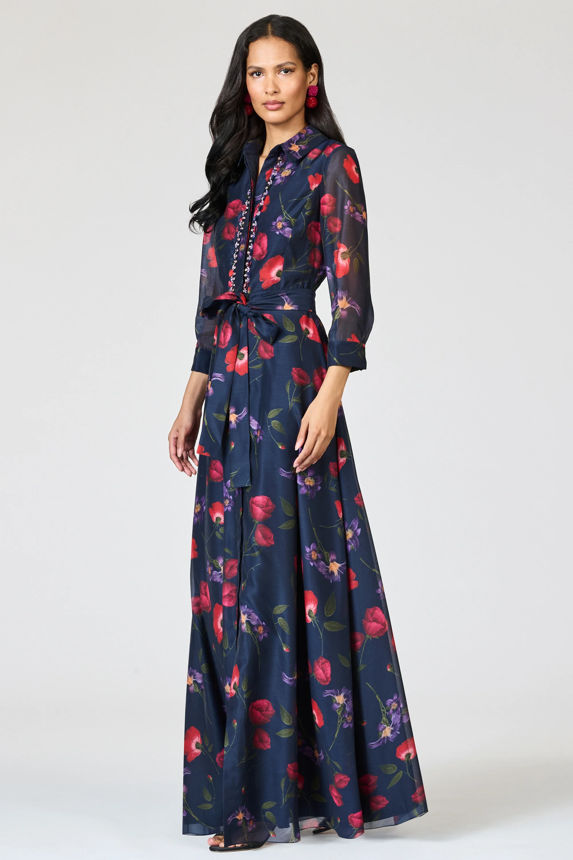 EMBELLISHED ADDISON GOWN - MIDNIGHT JARDIN - Image 3