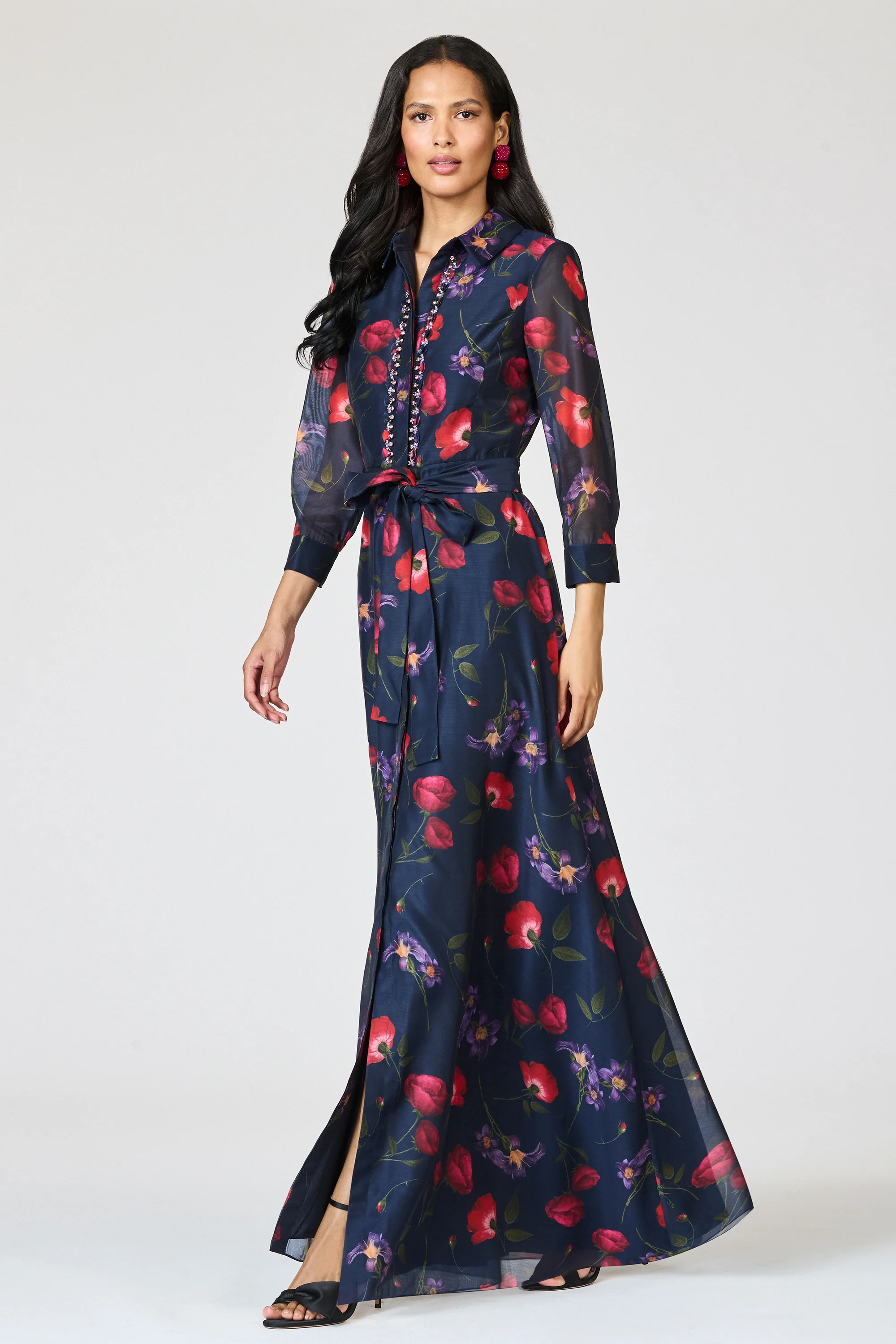 EMBELLISHED ADDISON GOWN - MIDNIGHT JARDIN - Image 5