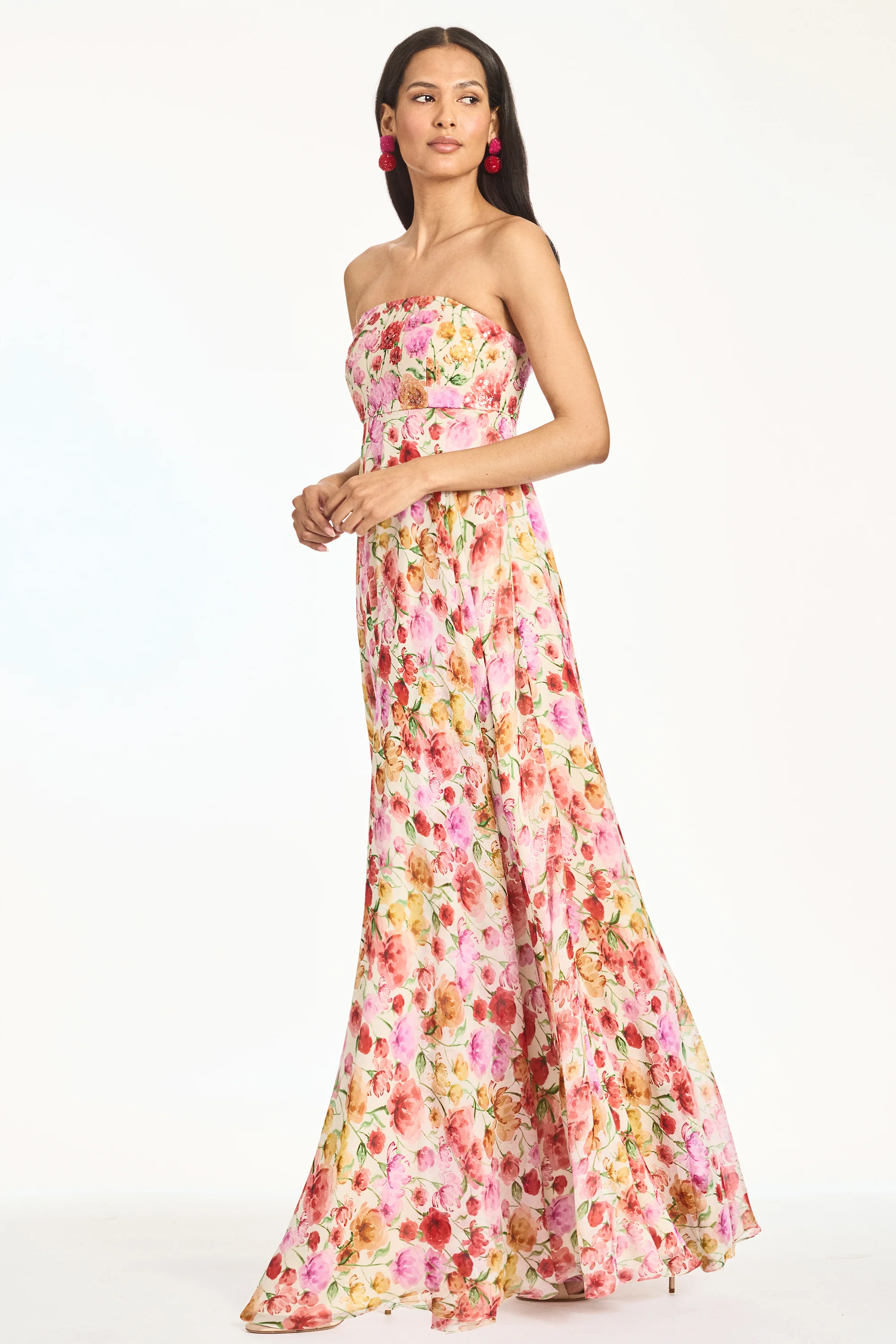 EMBELLISHED AMES GOWN - SUNSET POPPIES - Image 8