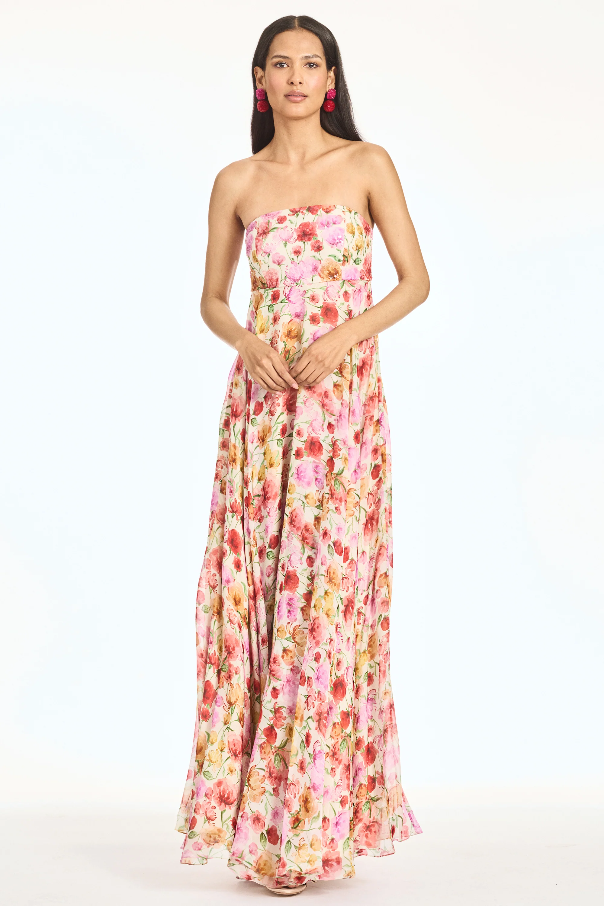 EMBELLISHED AMES GOWN - SUNSET POPPIES - Image 9