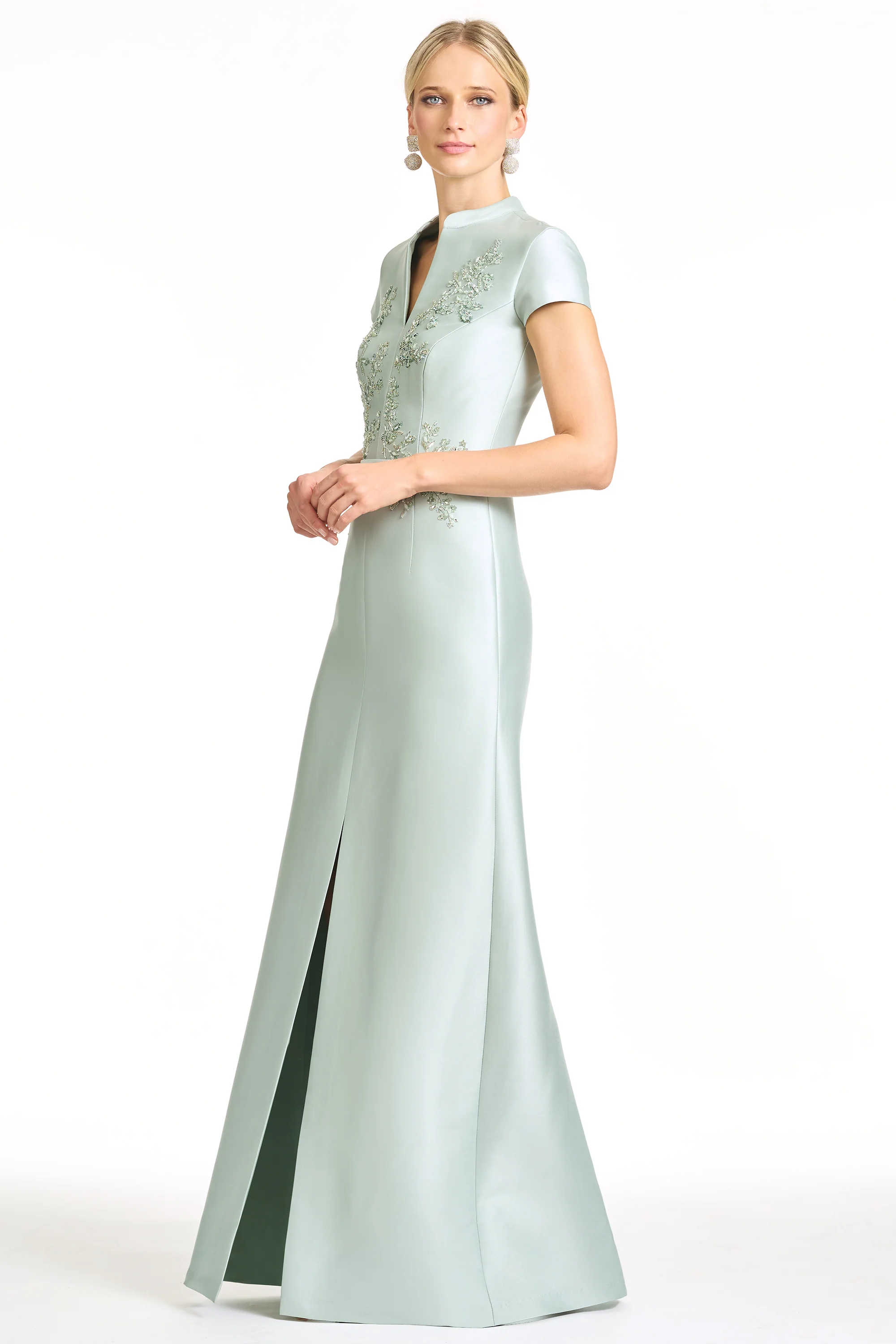 EMBELLISHED CHARLOTTE GOWN - CELADON - Image 5
