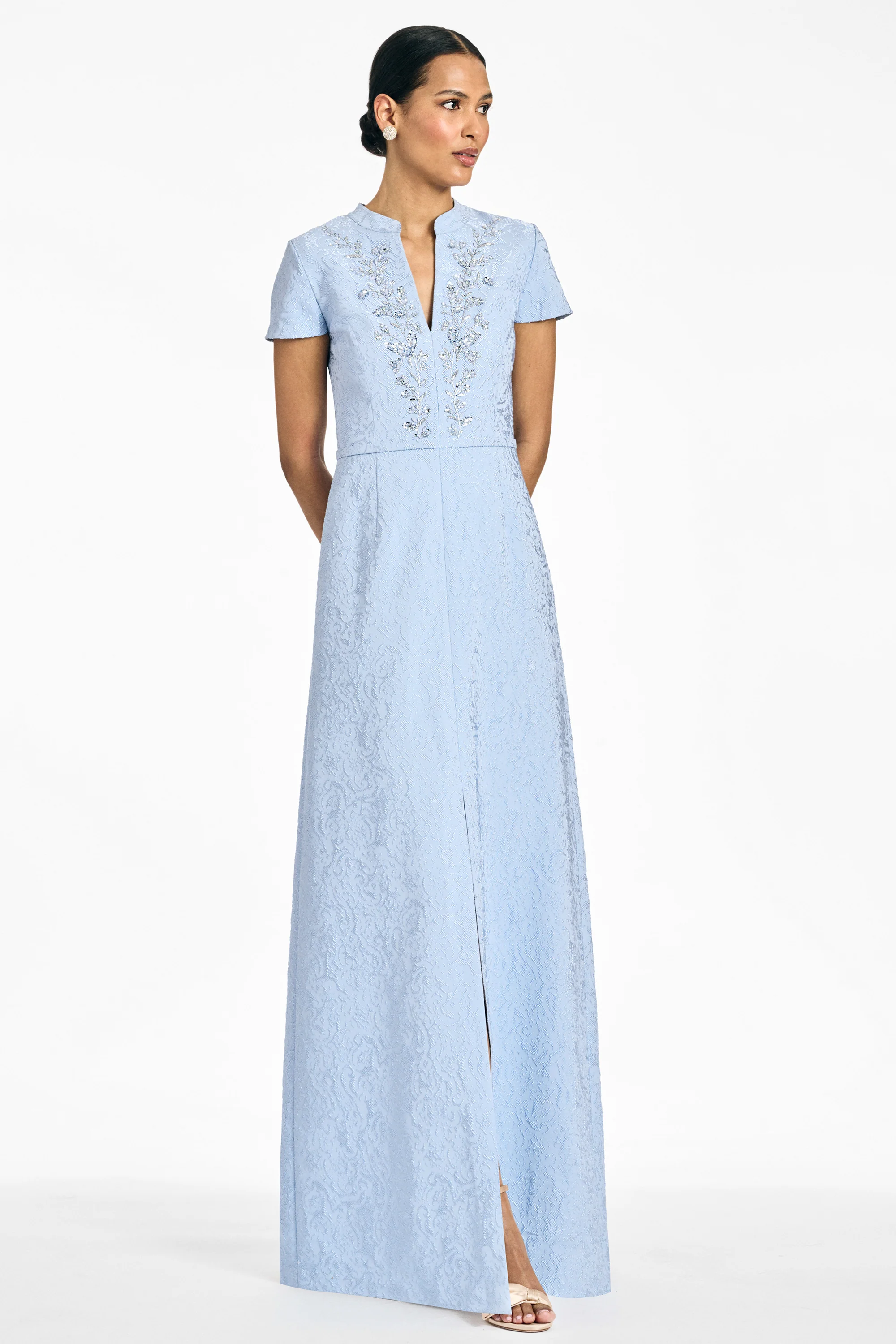 EMBELLISHED CHARLOTTE GOWN - ICE BLUE