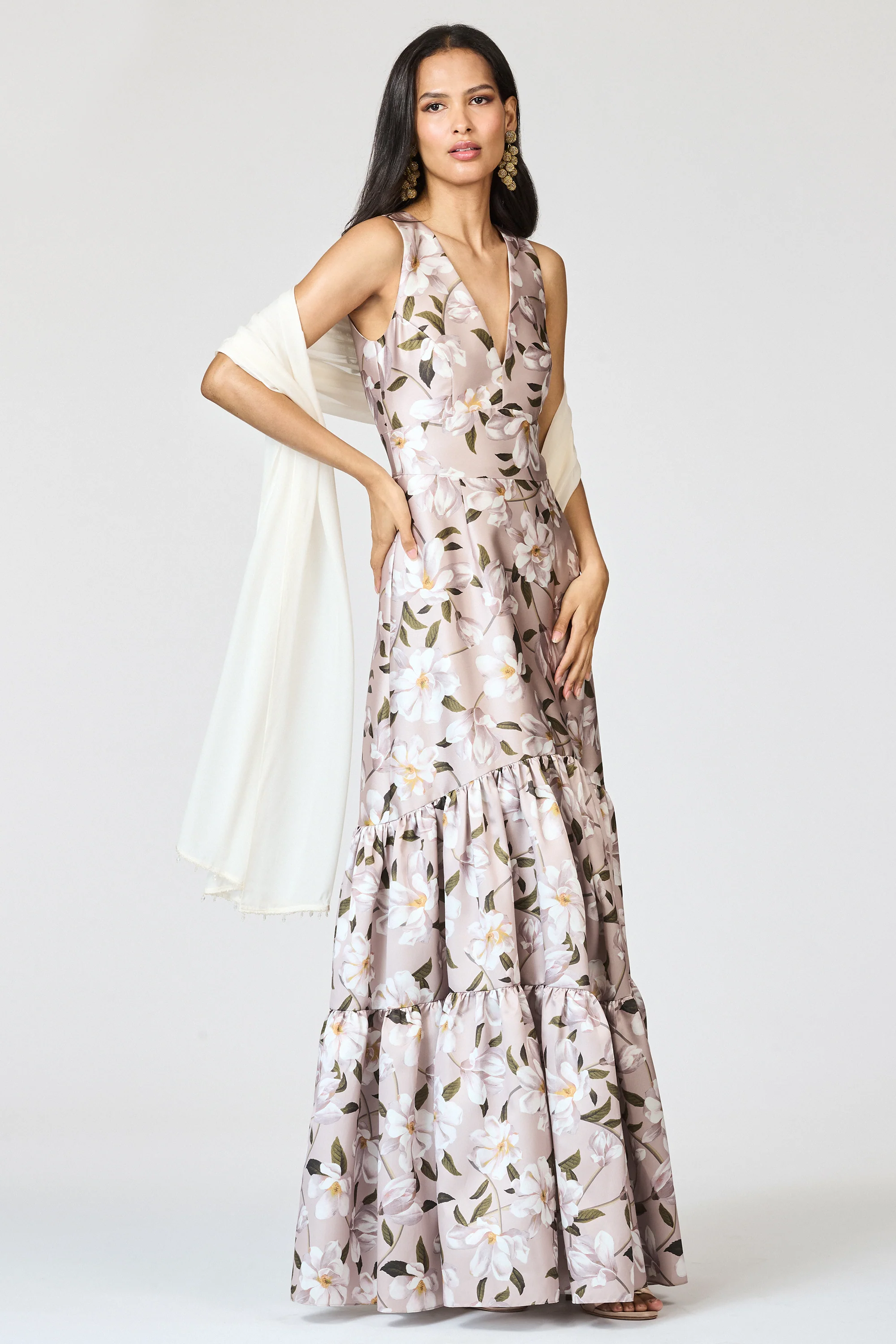 EMBELLISHED EMMY SCARF - IVORY