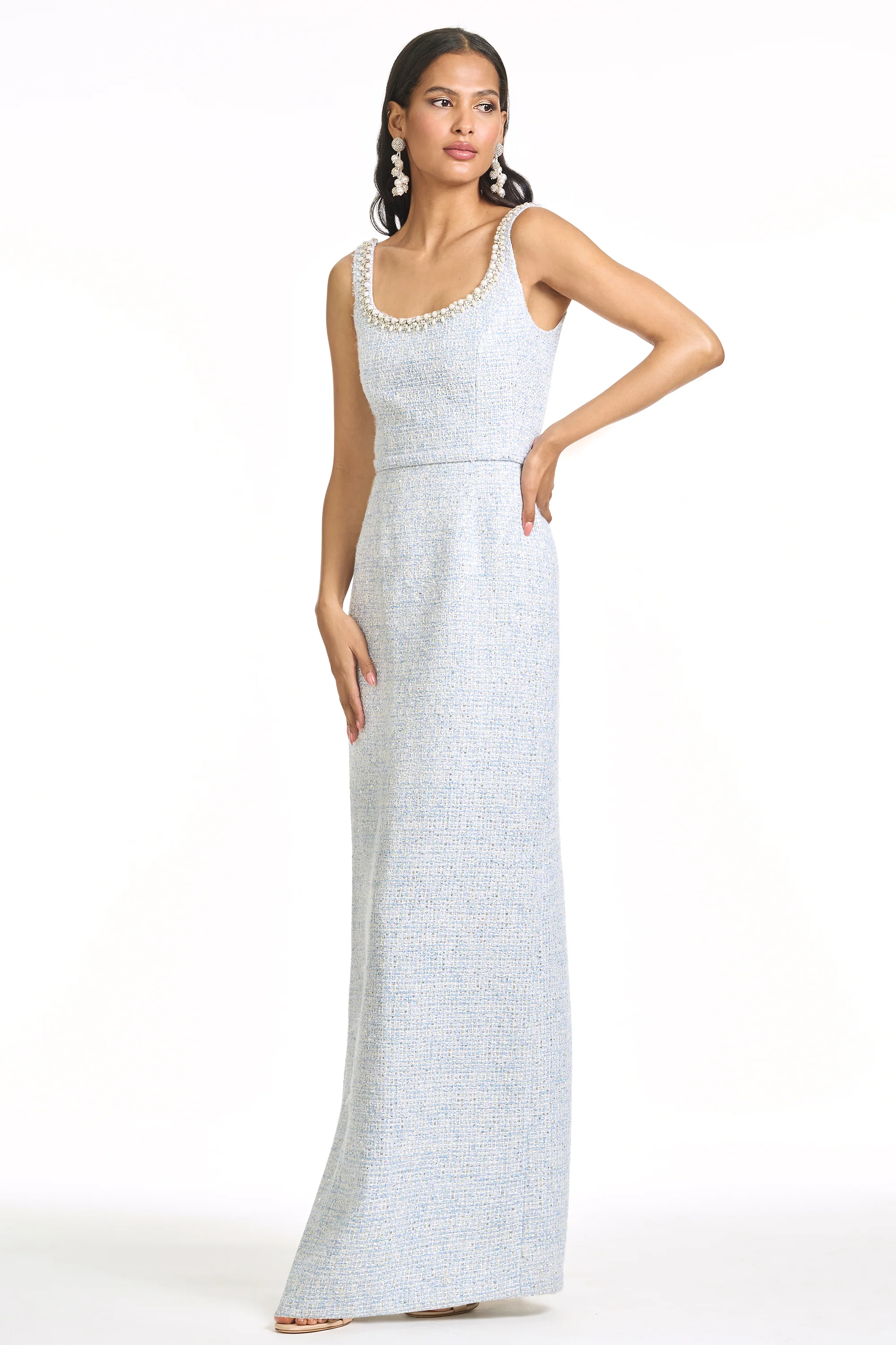 EMBELLISHED LANA GOWN - ICE BLUE - Image 5