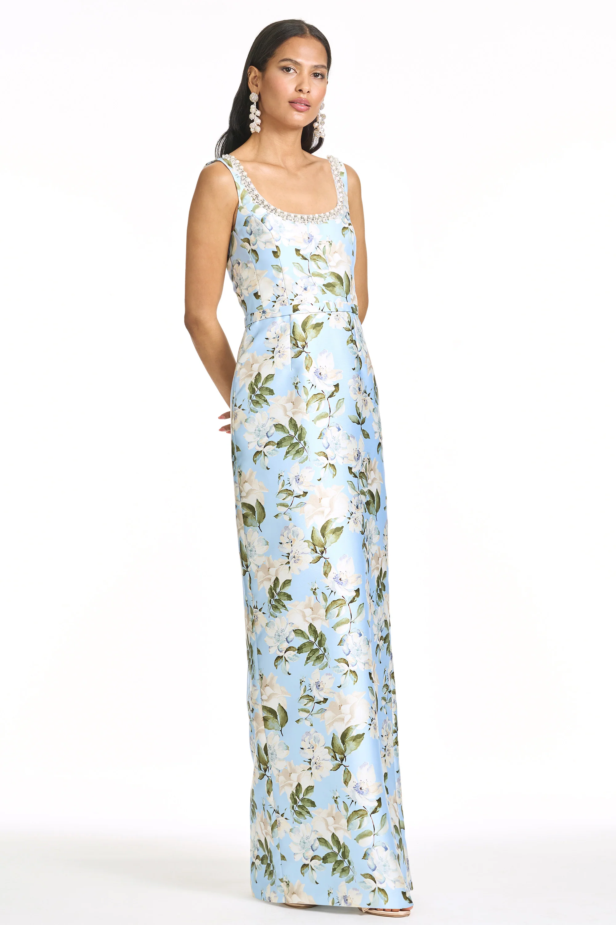 EMBELLISHED LANA GOWN - SKY CAMELLIA - Image 3