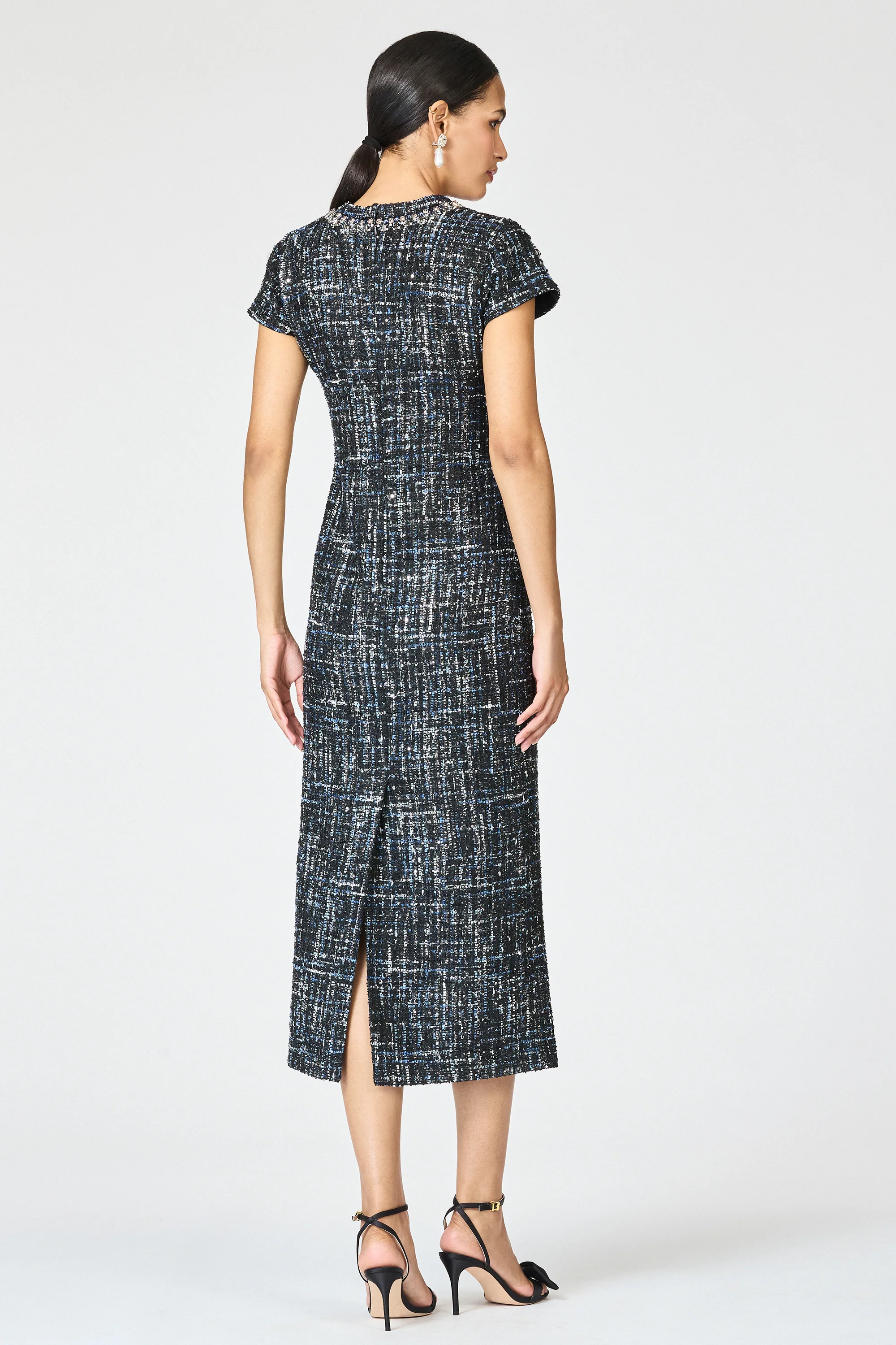 EMBELLISHED LIZ DRESS - OBSIDIAN FROST - FINAL SALE - Image 5