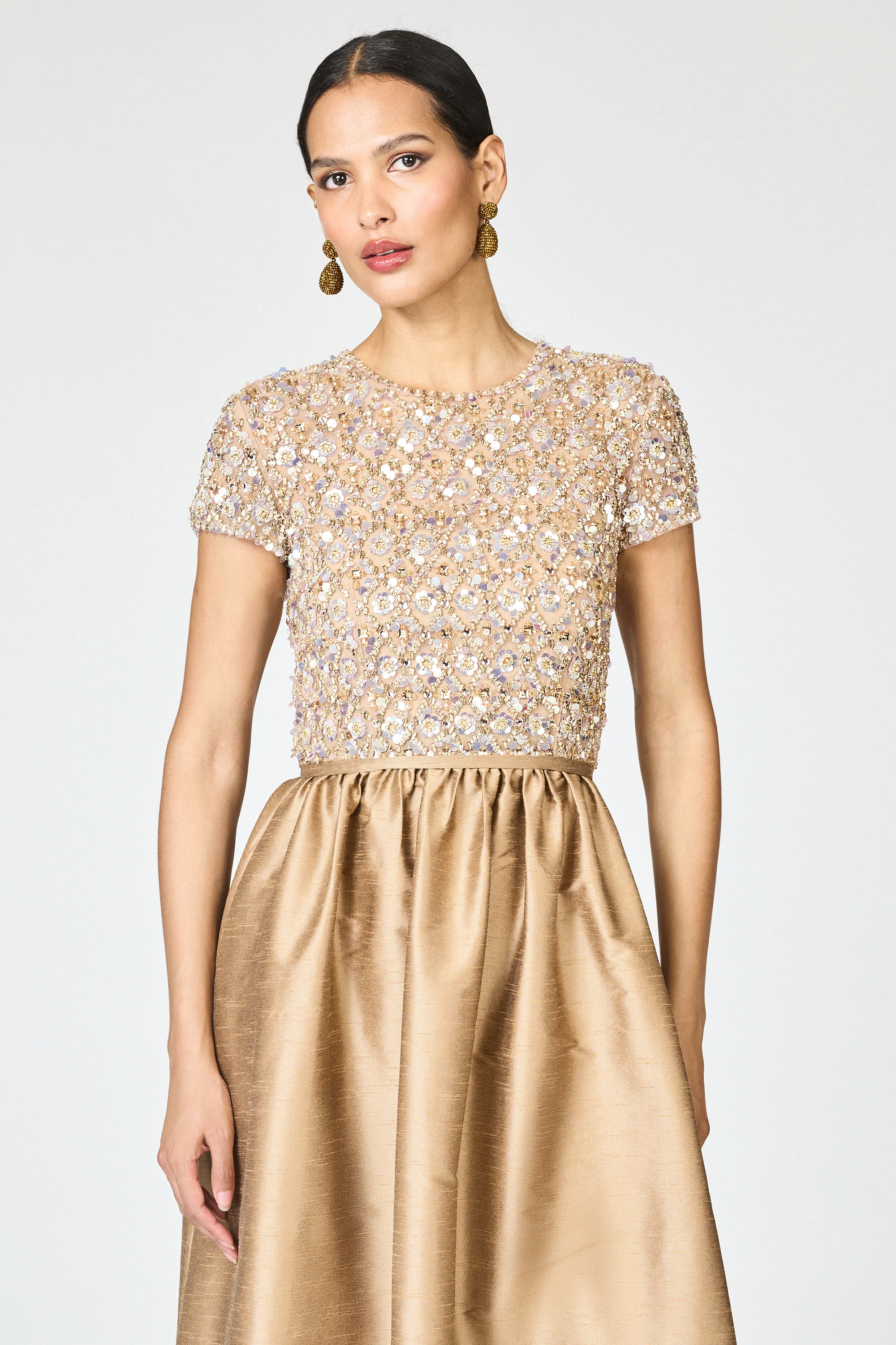 EMBELLISHED LONDON GOWN - CAFE - Image 6