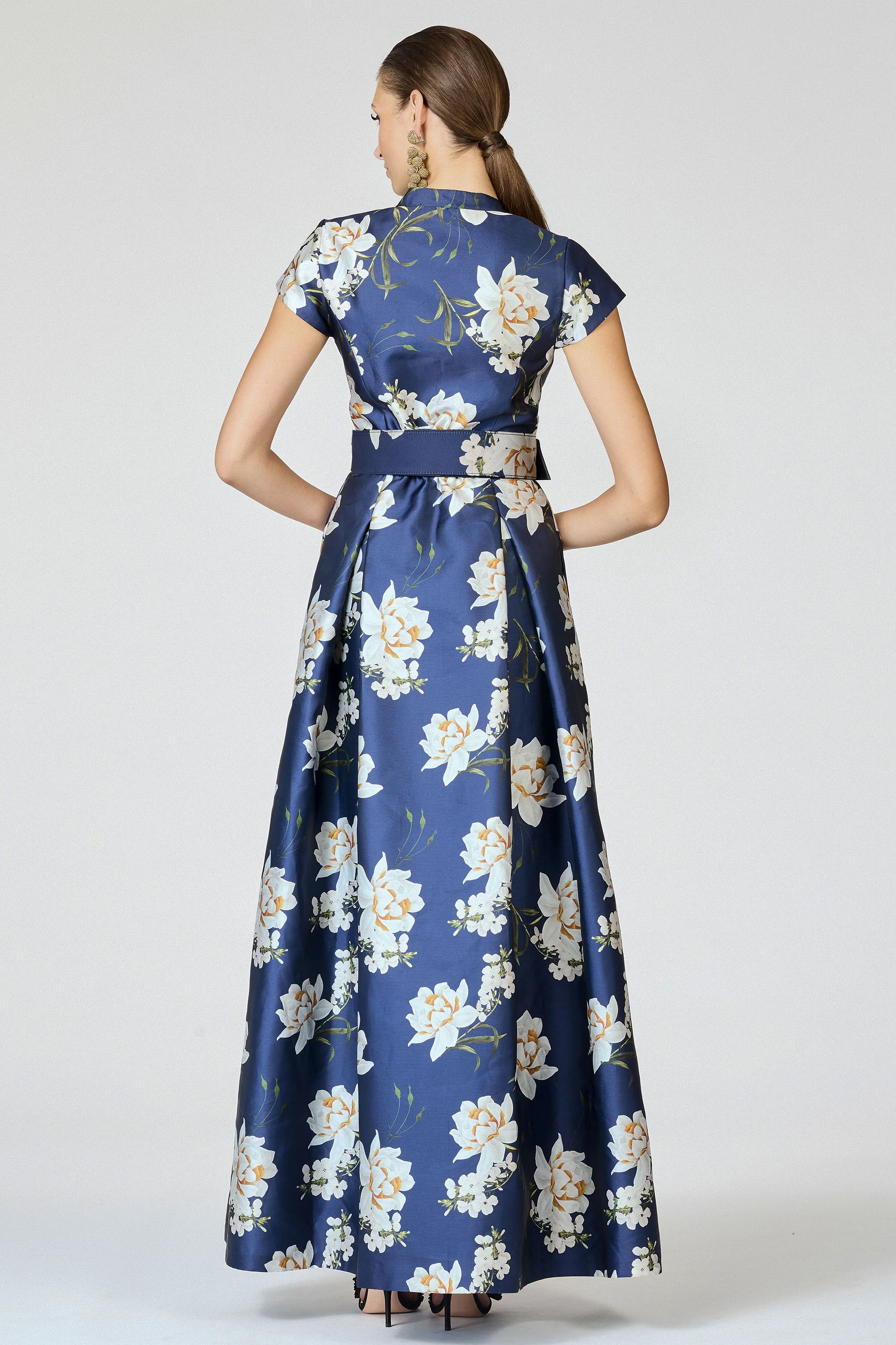 EMBELLISHED MARTA GOWN - NAVY NARCISSUS - FINAL SALE - Image 5