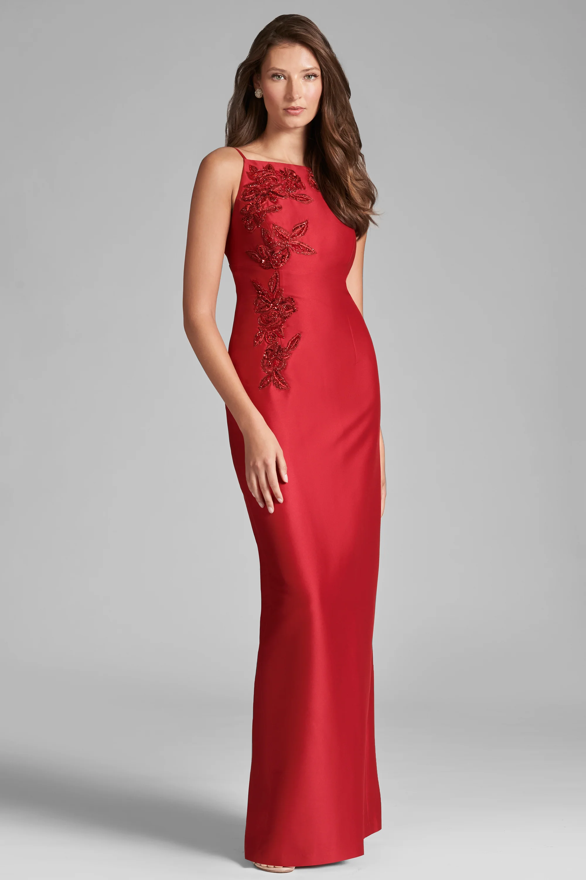 EMBELLISHED PRYCE GOWN - HOLLY RED - FINAL SALE