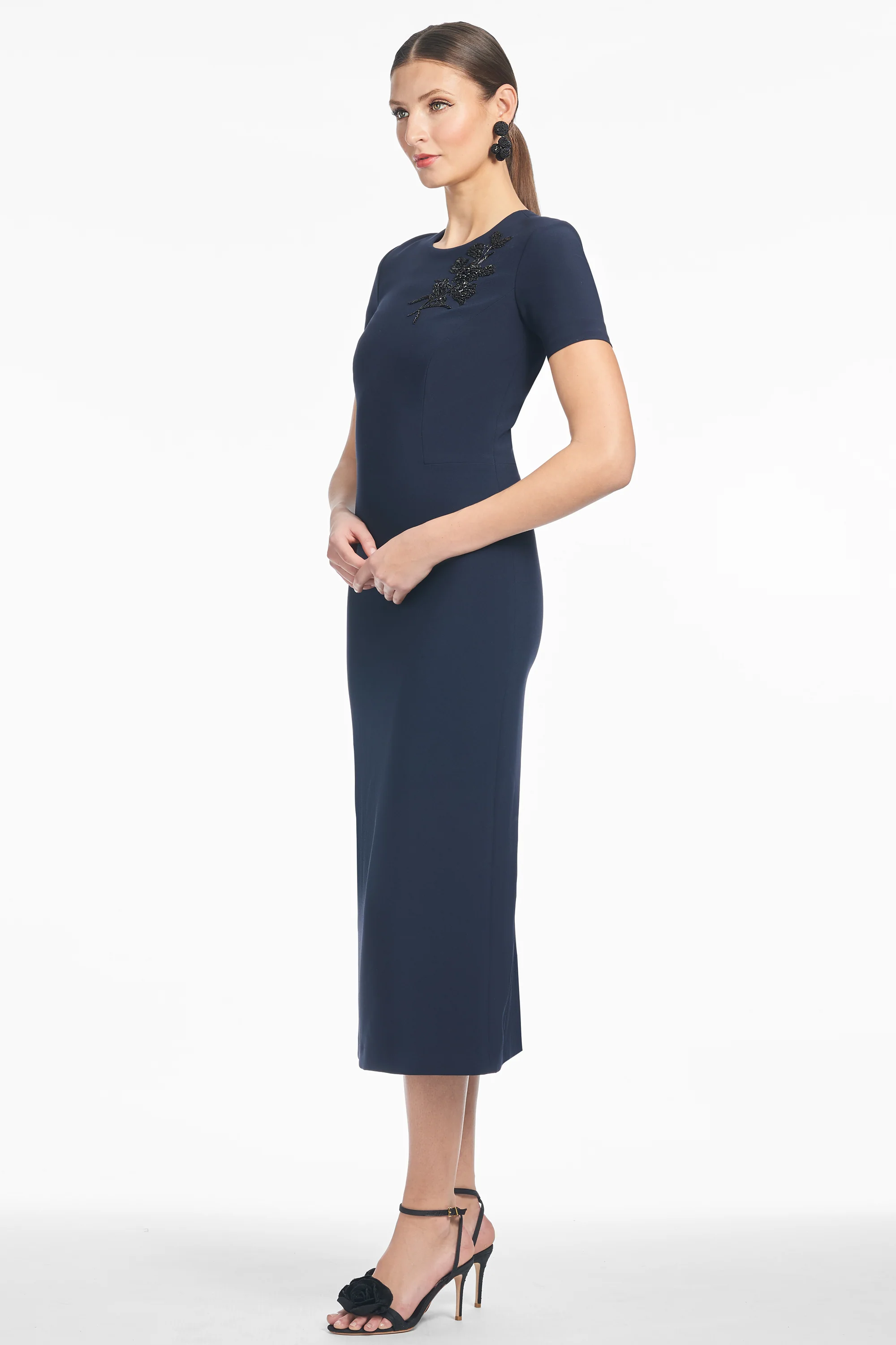 EMBELLISHED TAMARA DRESS - MIDNIGHT - Image 3