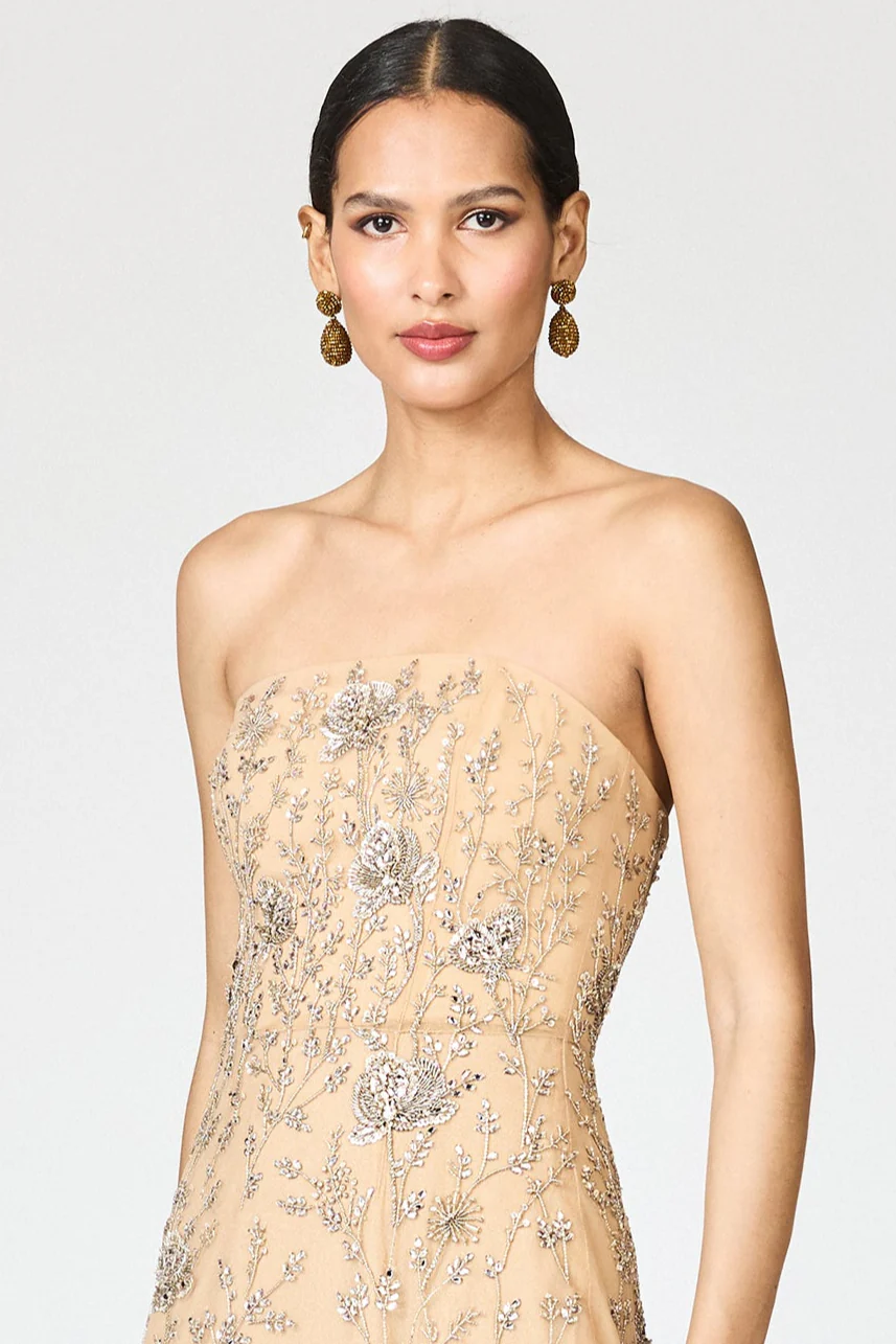 EMBELLISHED VIENNA GOWN - FAWN - Image 3