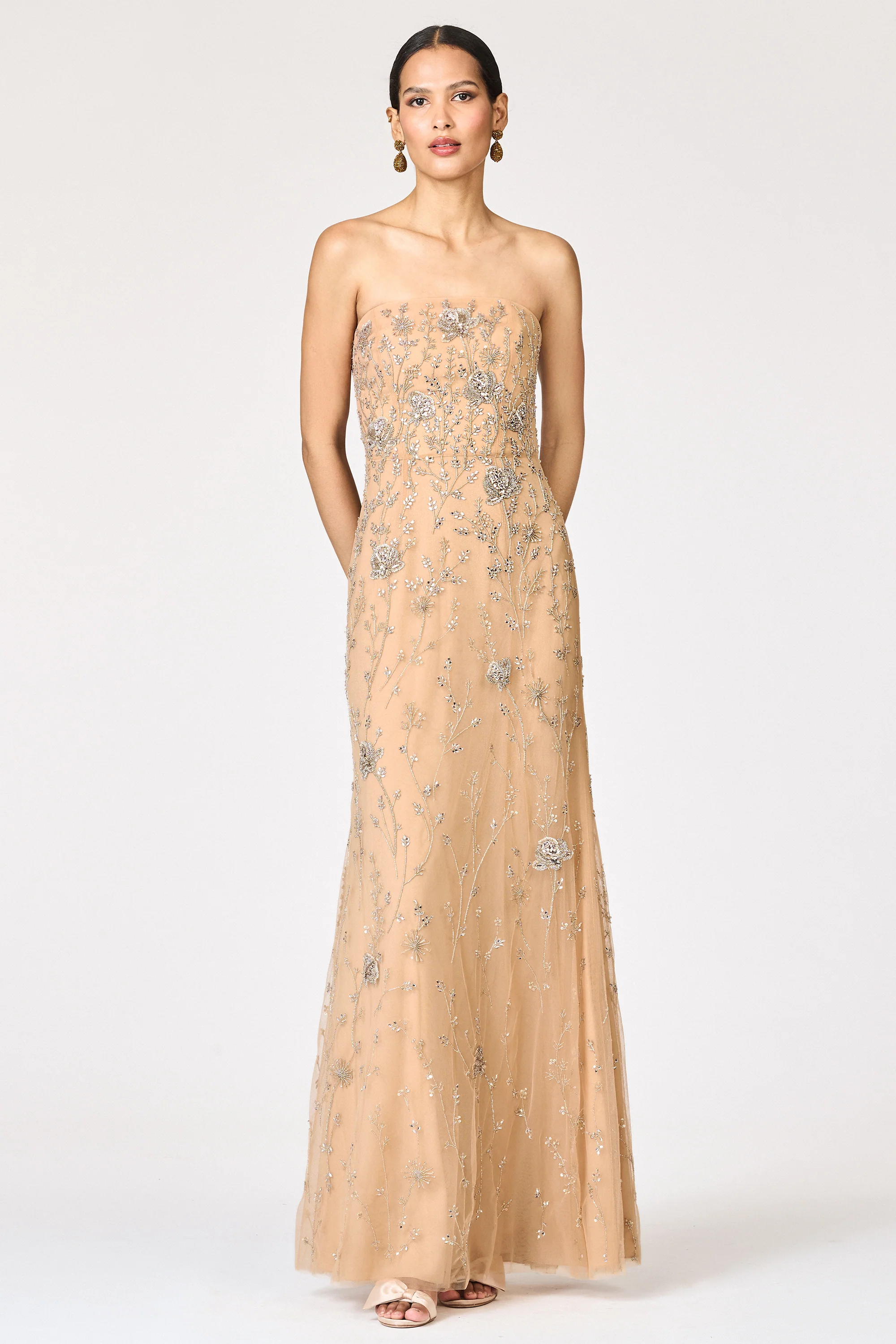 EMBELLISHED VIENNA GOWN - FAWN - Image 4
