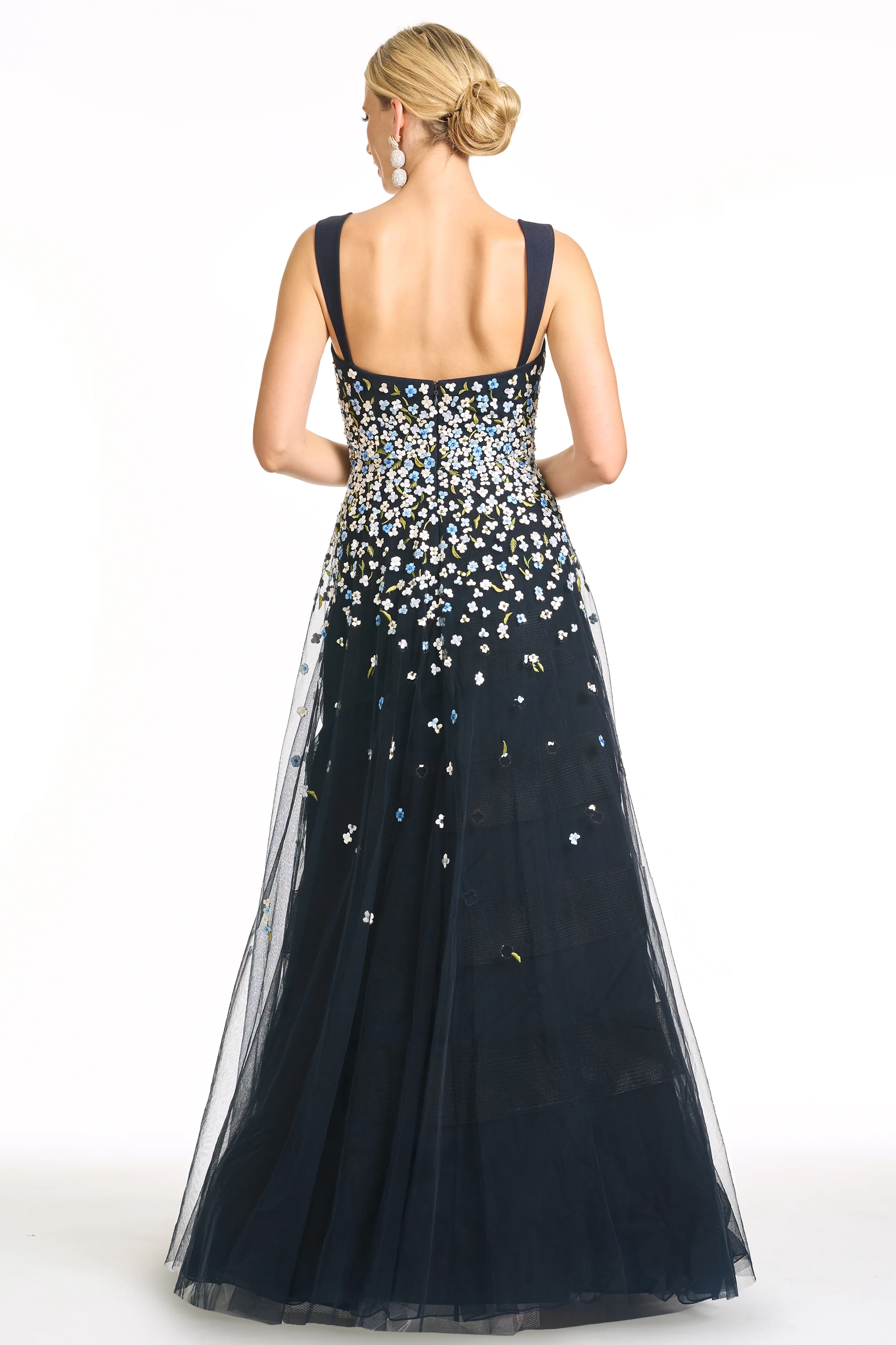 EMBROIDERED AKKA GOWN - DARK MIDNIGHT - Image 7
