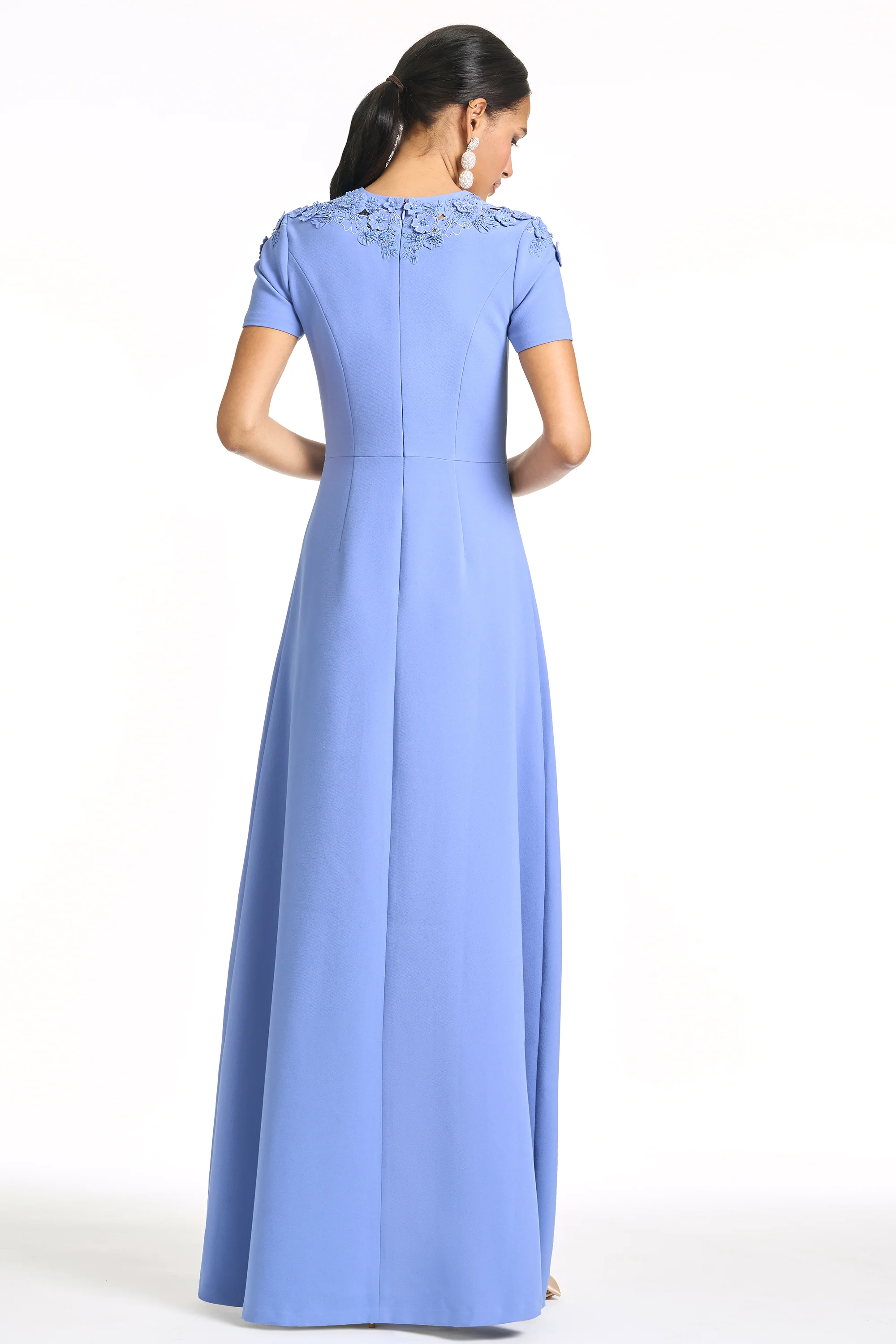 EMBROIDERED ARUNA GOWN - DEEP PERIWINKLE - Image 6