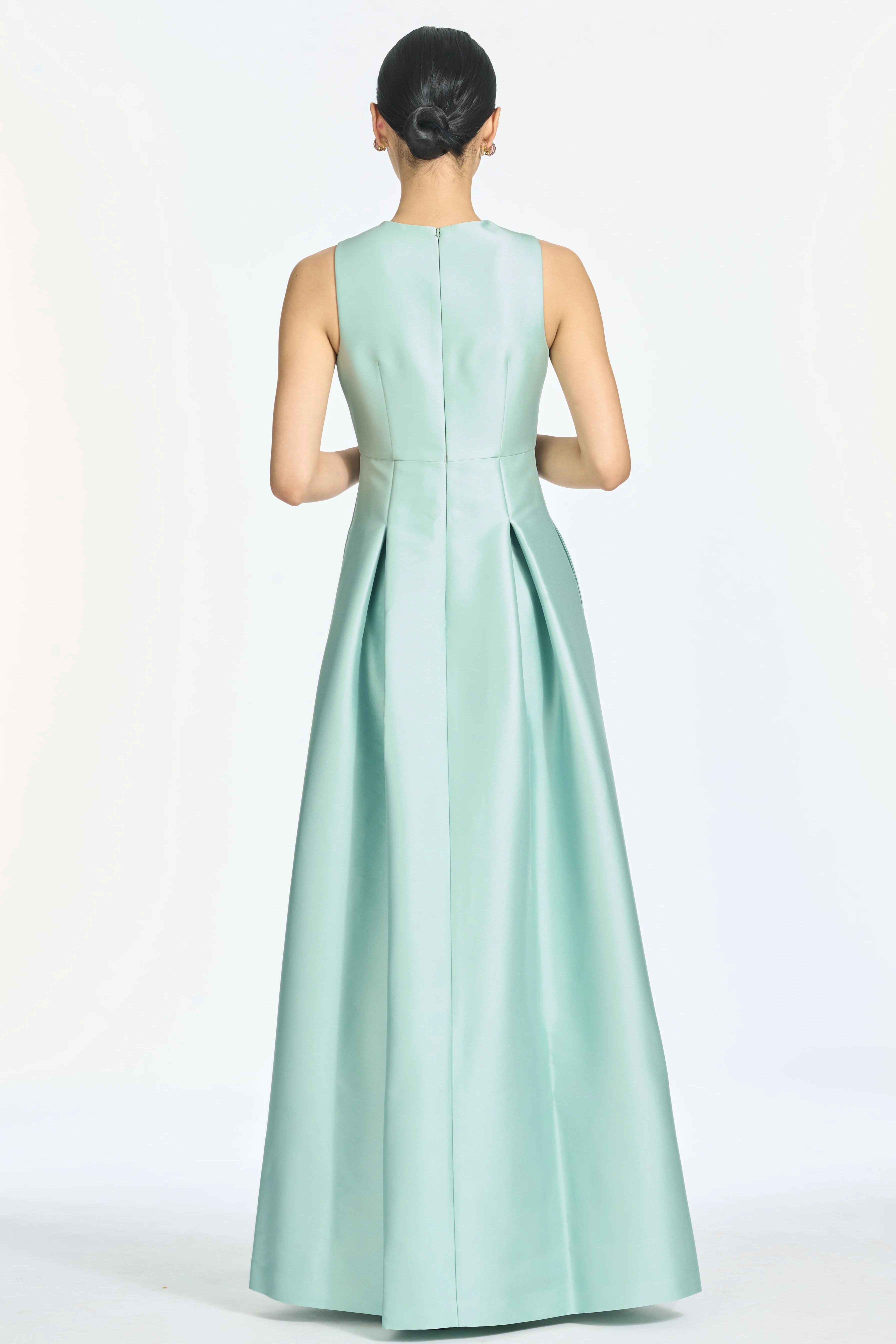 EMBROIDERED BROOKLYNNE GOWN - CELADON - Image 4