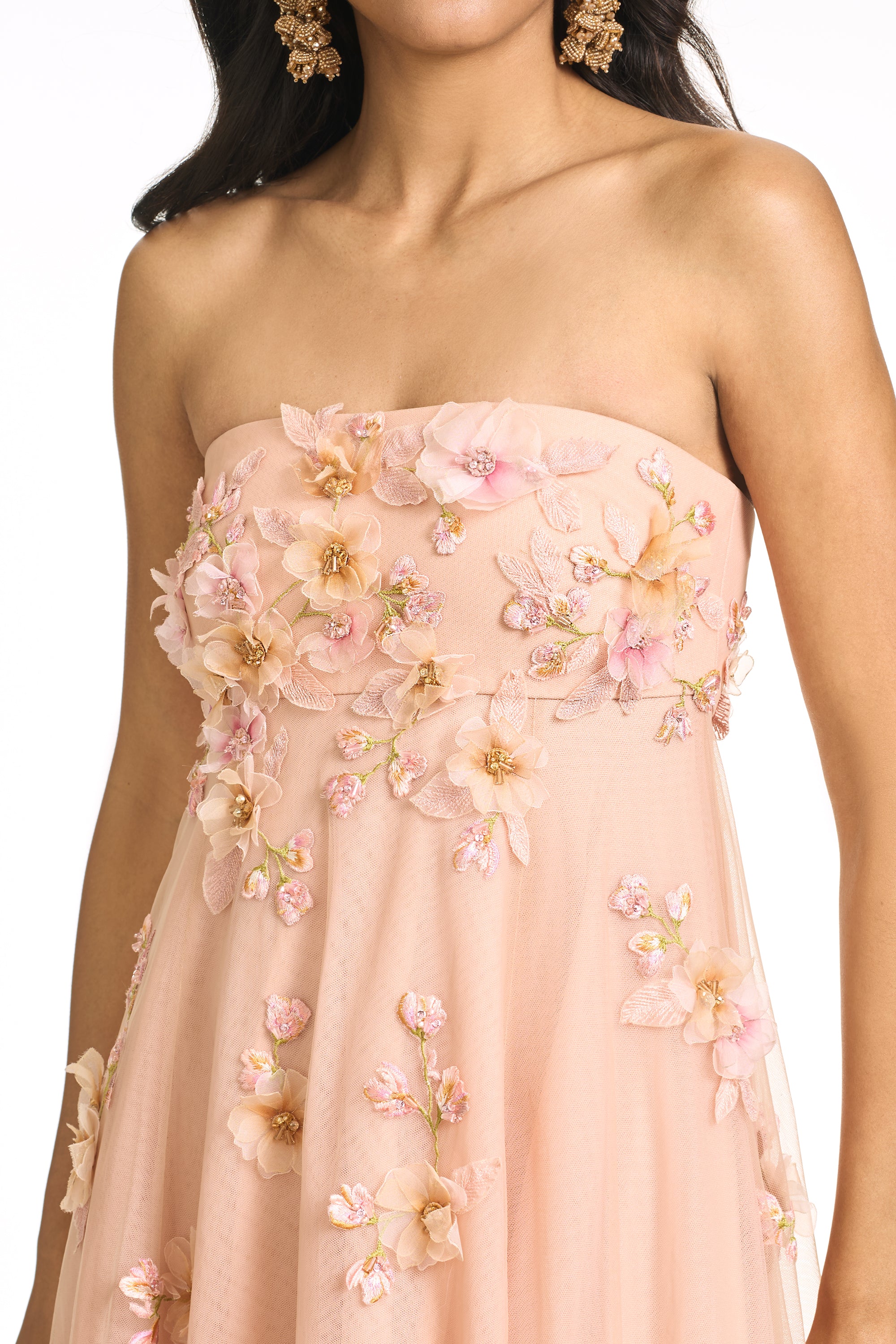 EMBROIDERED SCARLETT GOWN - BLUSH - Image 2