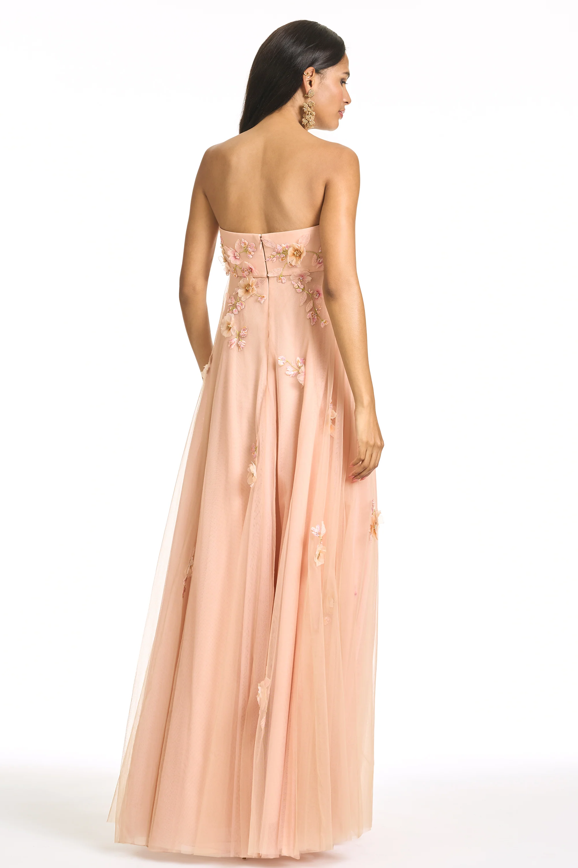 EMBROIDERED SCARLETT GOWN - BLUSH - Image 5