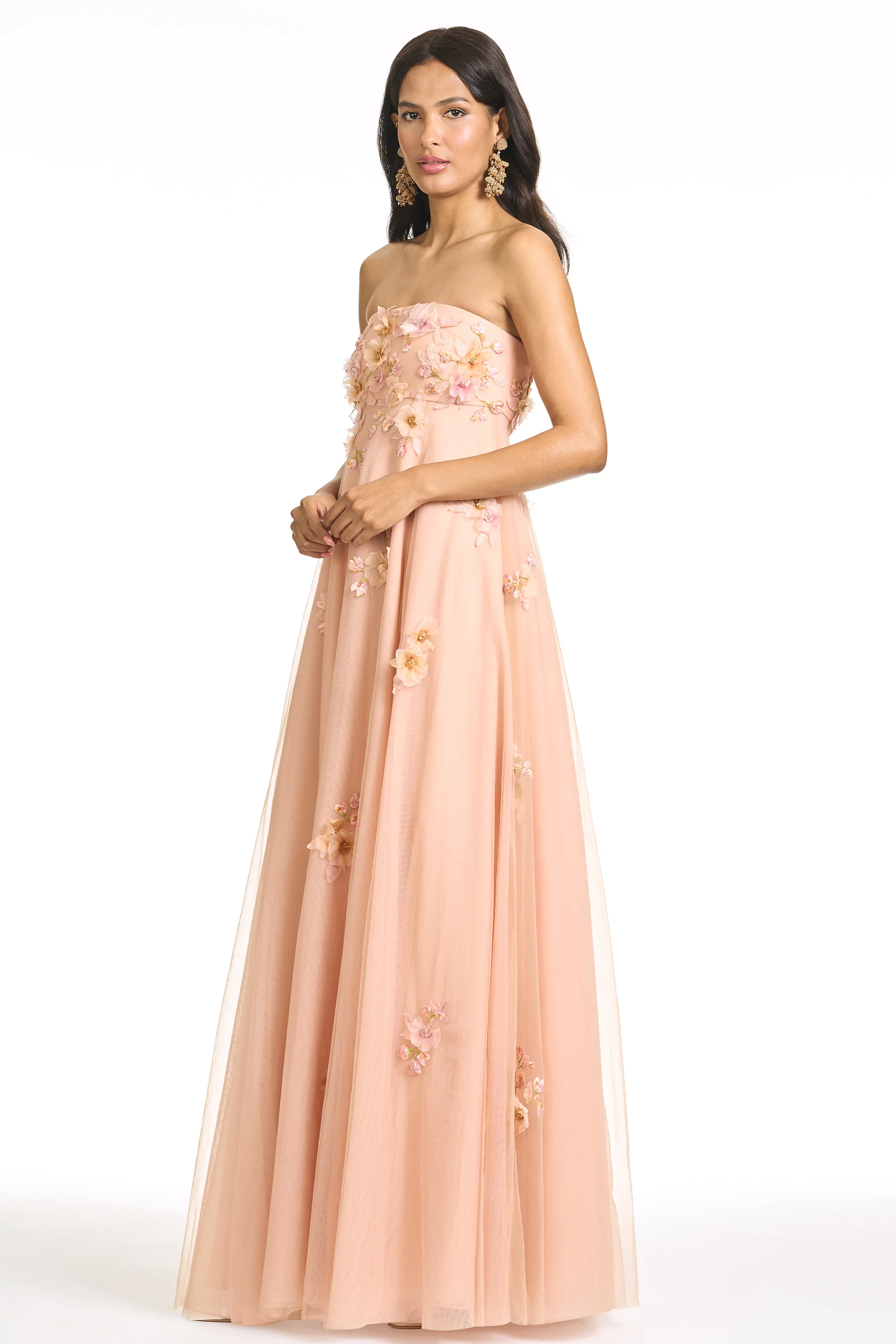 EMBROIDERED SCARLETT GOWN - BLUSH - Image 7