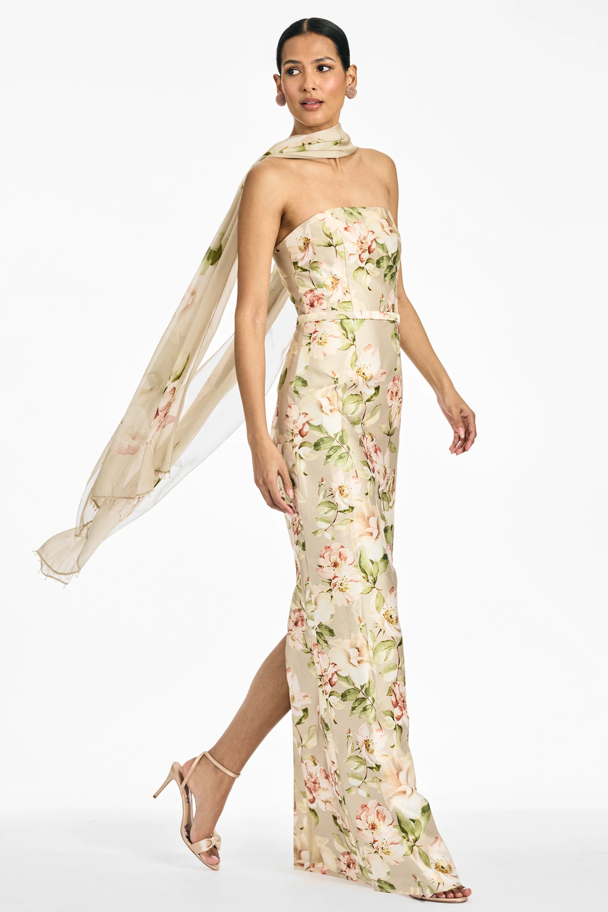EMBELLISHED EMMY SCARF - PEWTER CAMELLIA - Image 2