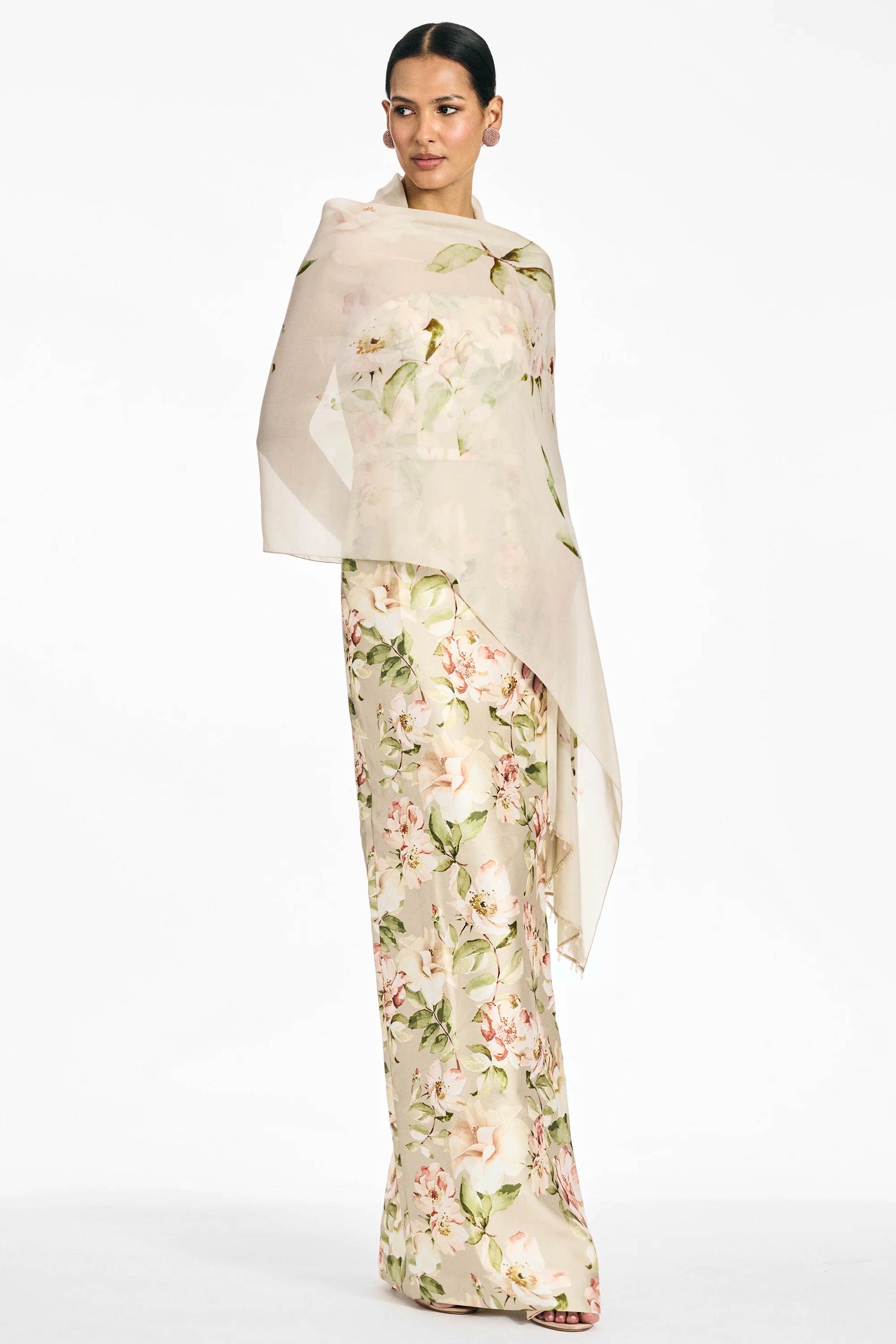 EMBELLISHED EMMY SCARF - PEWTER CAMELLIA - Image 4