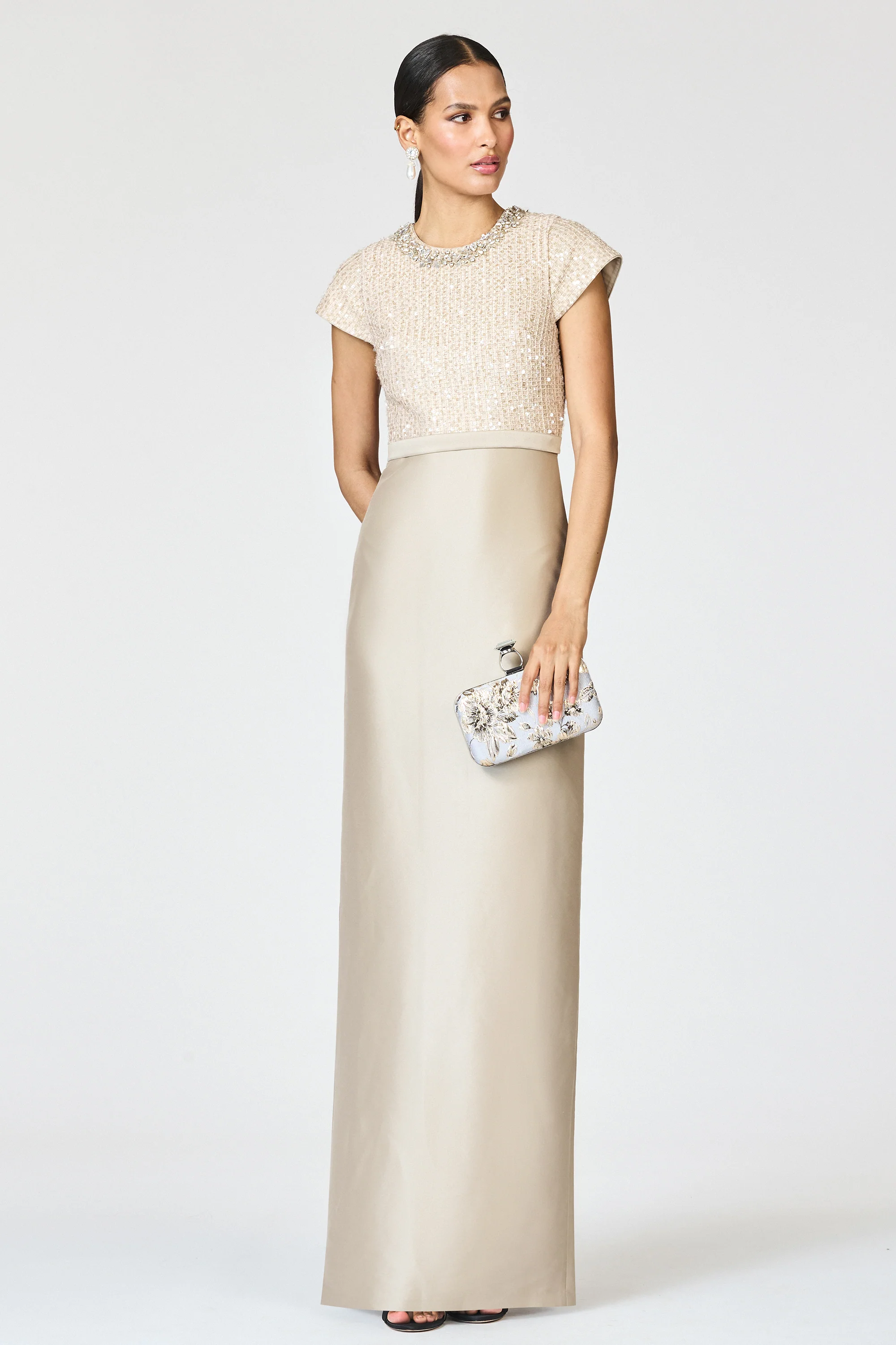 ISLA GOWN - DUNE/PEWTER - Image 3