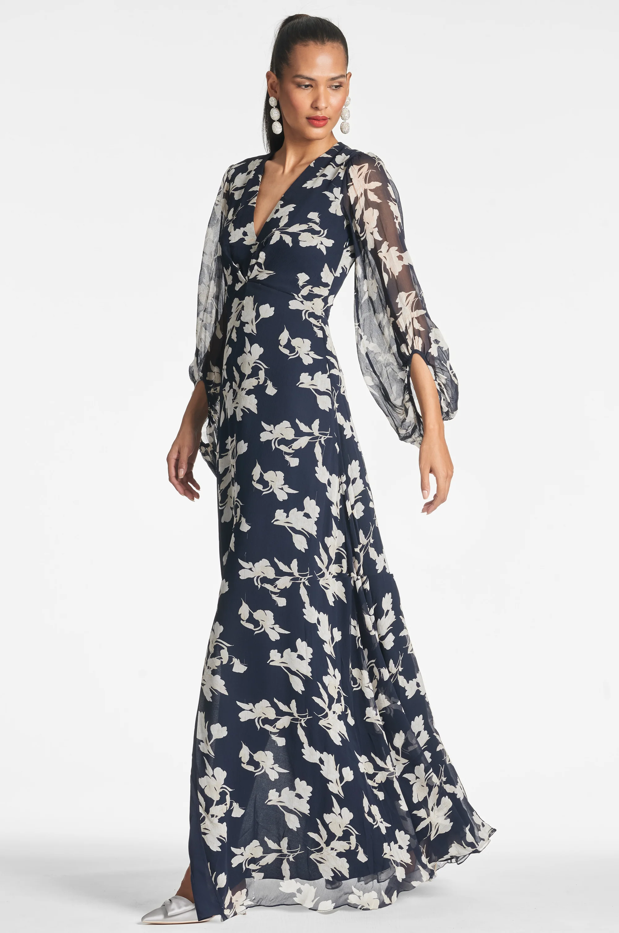 JENNY GOWN - NAVY VENETIA PETAL - Image 3