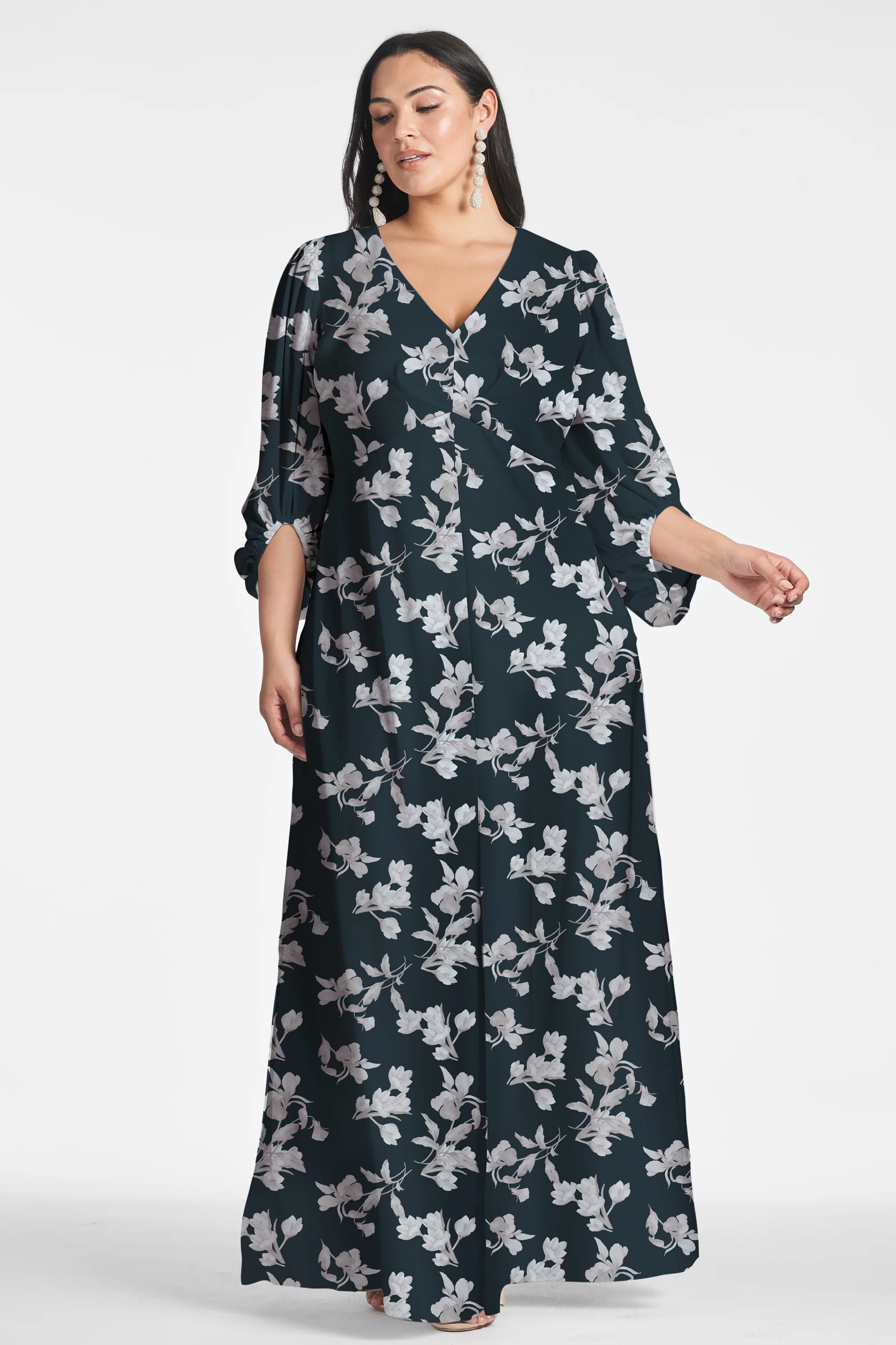 JENNY GOWN - NAVY VENETIA PETAL - Image 5