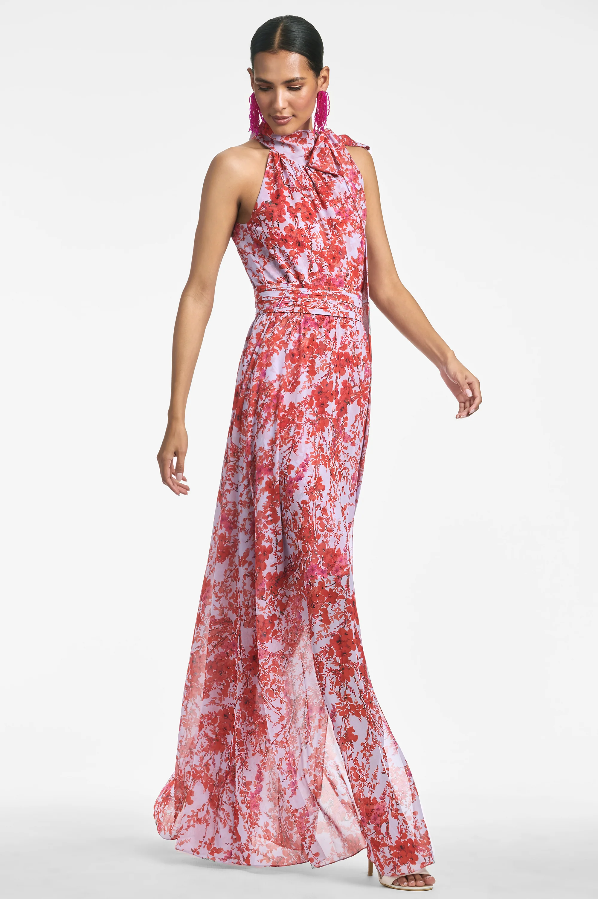KAYLA GOWN - AMARANTHS SPRAY - FINAL SALE