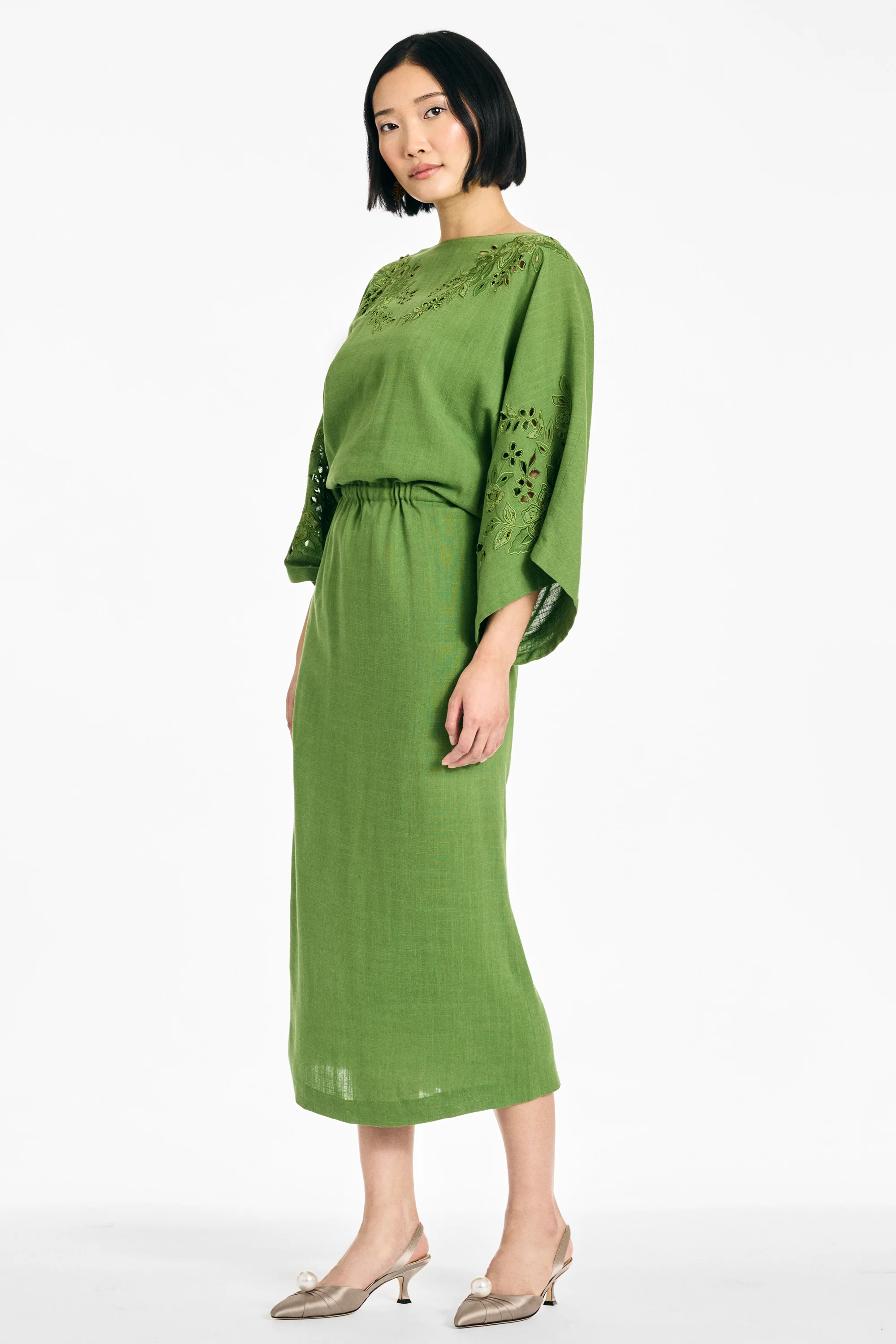 KIERA DRESS - FERN GREEN - Image 5