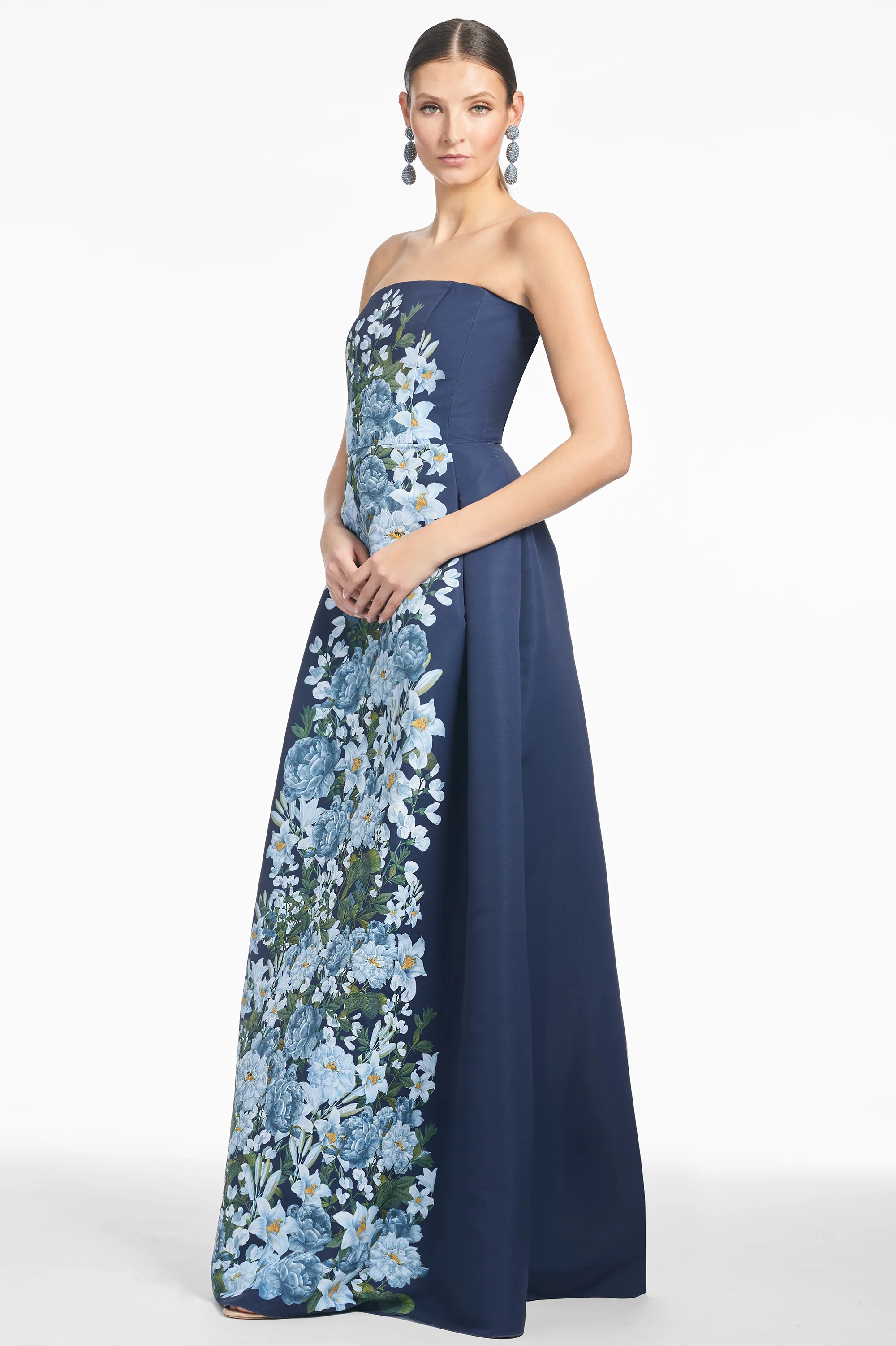 LARISA GOWN - NAVY CASCADE - Image 3
