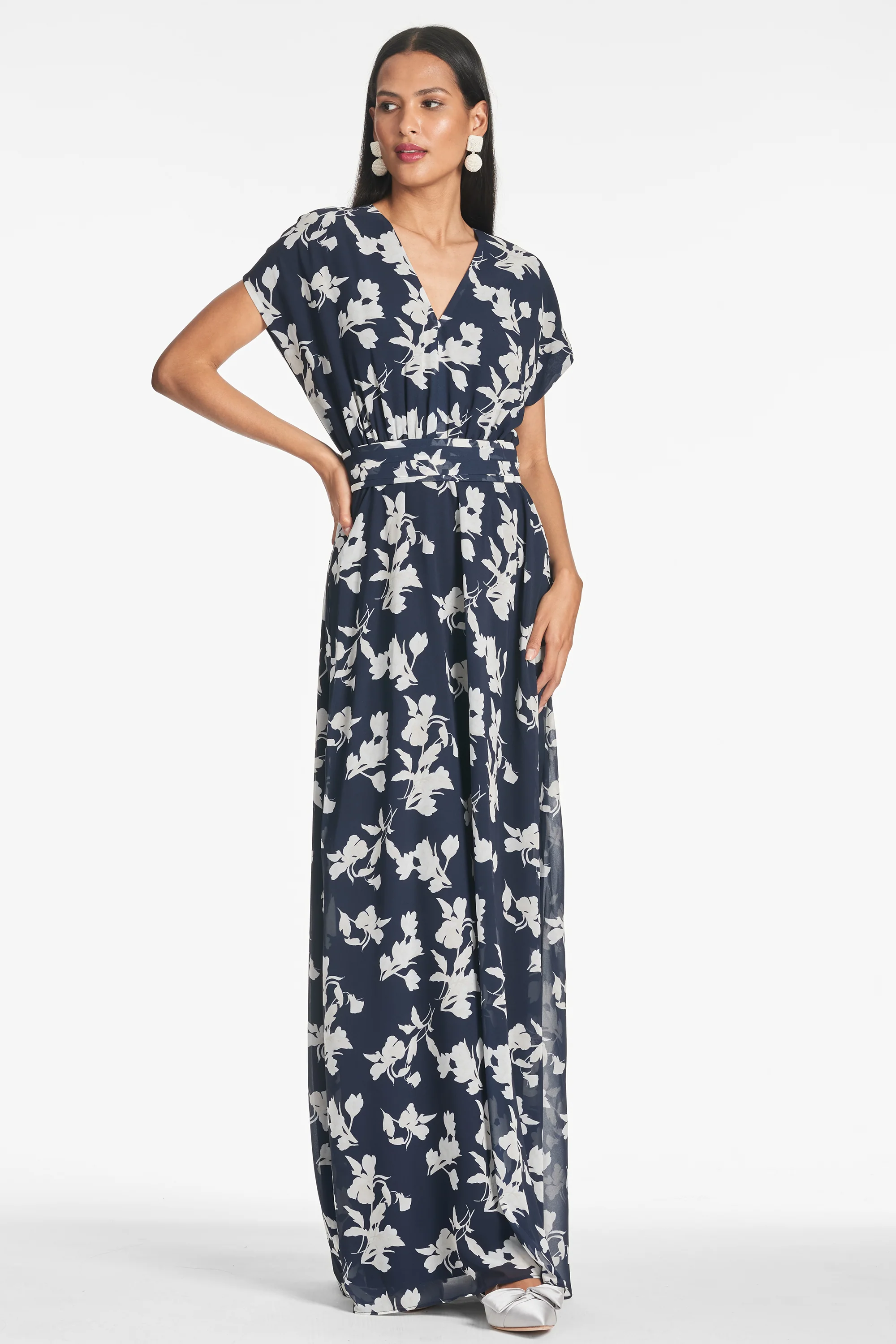 LEAH GOWN - NAVY VENETIA PETAL - FINAL SALE