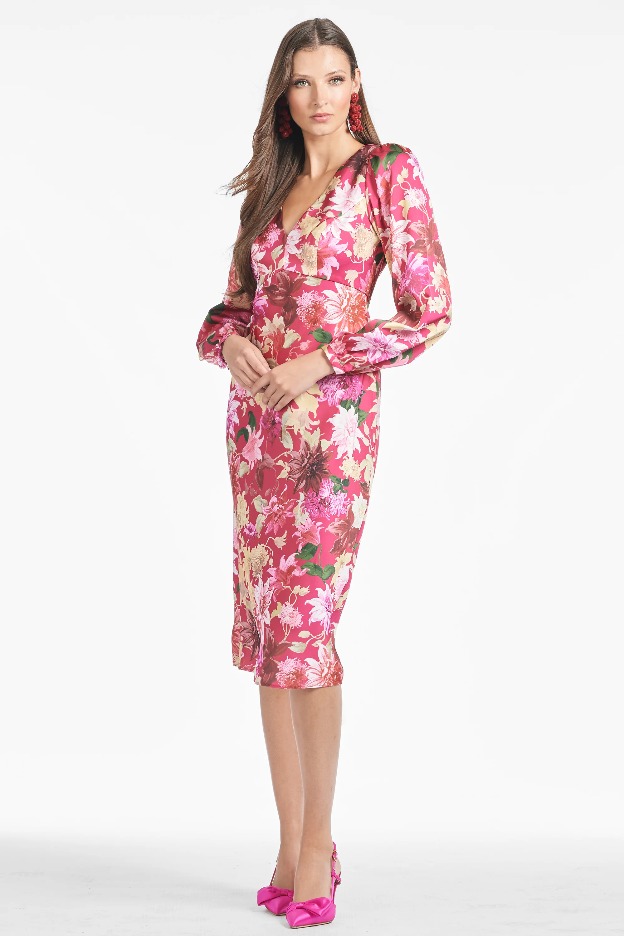 LOLA DRESS - DEEP PINK DAHLIA - FINAL SALE