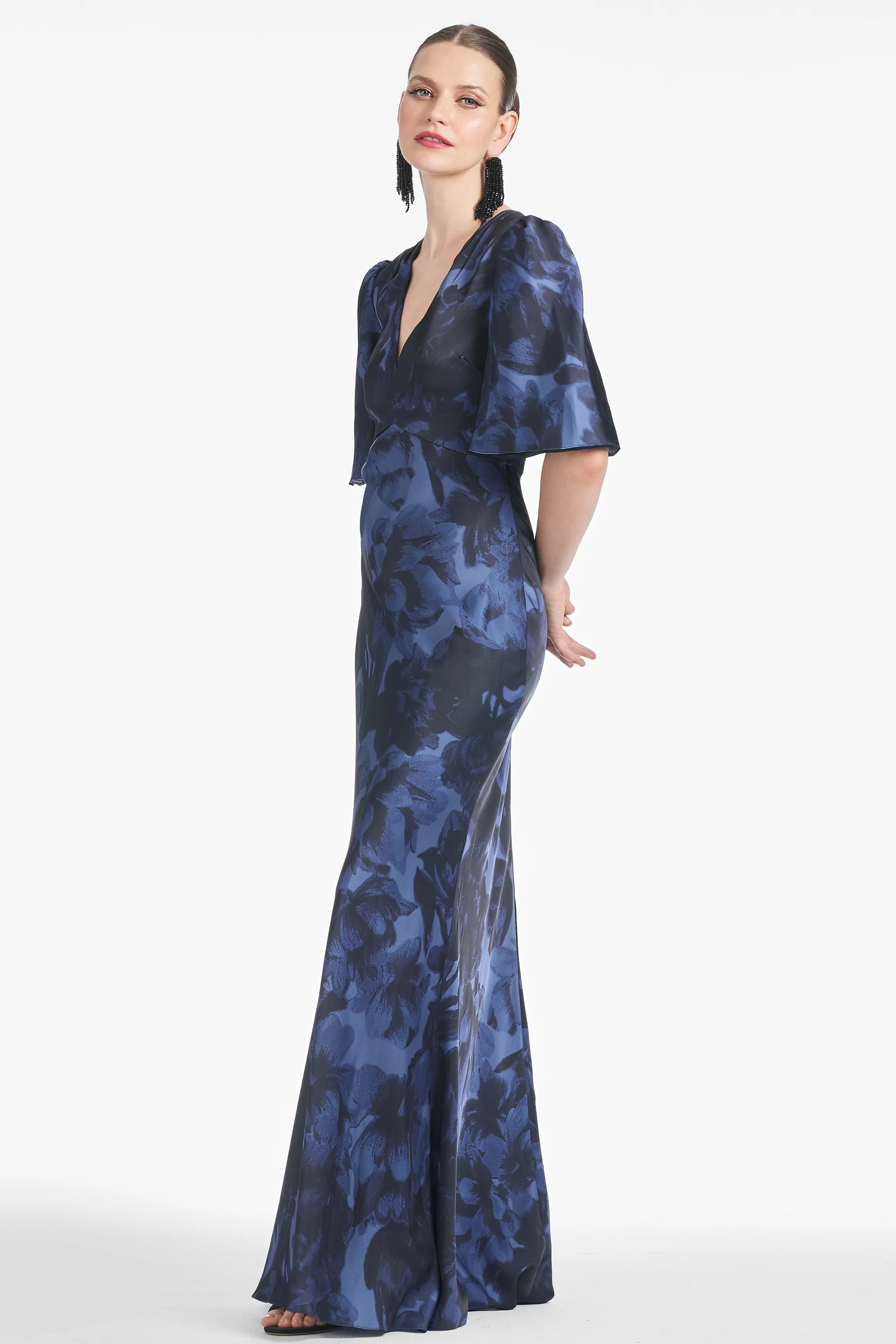 MAE GOWN - DEEP OCEAN BOUQUET - FINAL SALE