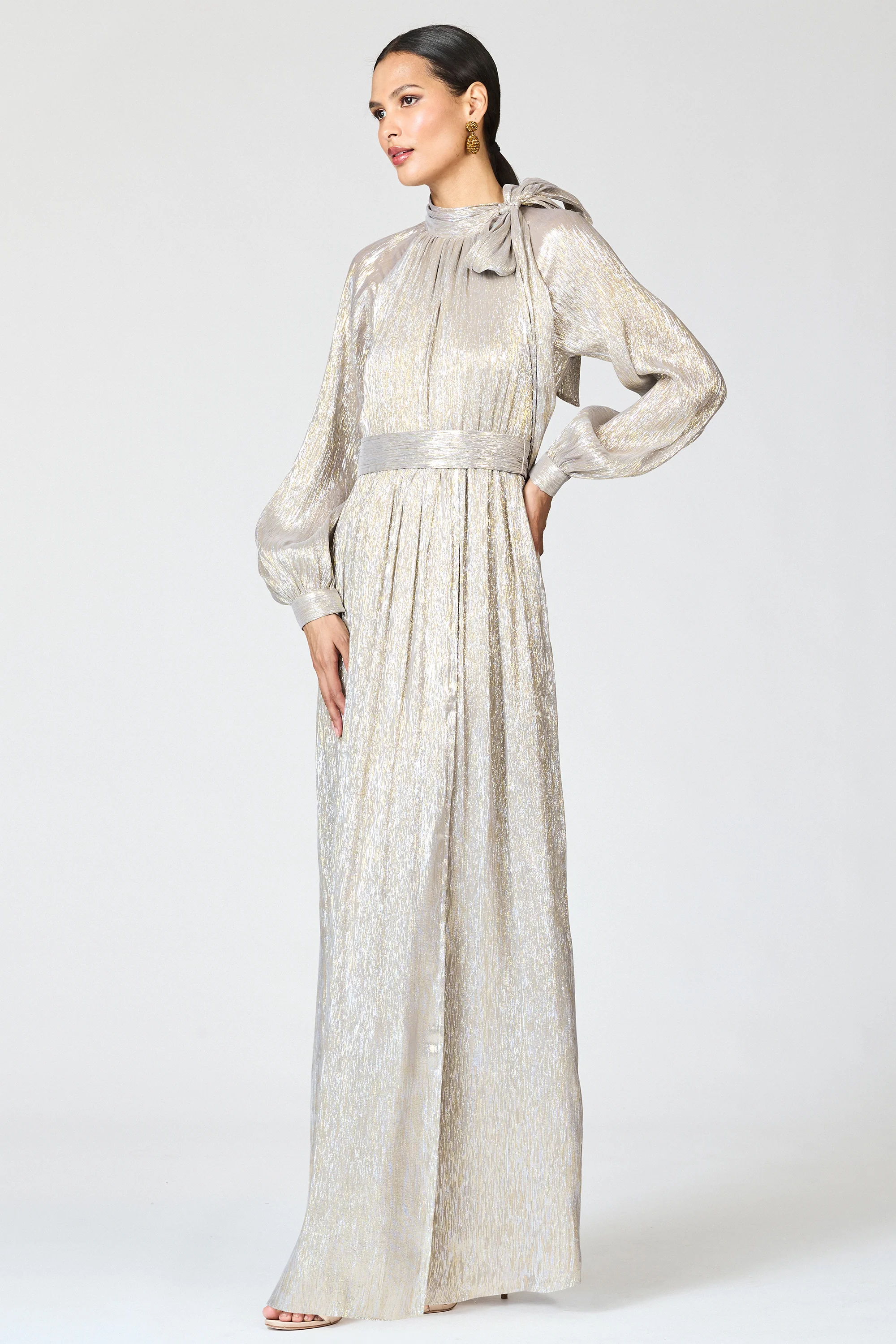 METALLIC VERA GOWN - METALLIC - Image 2