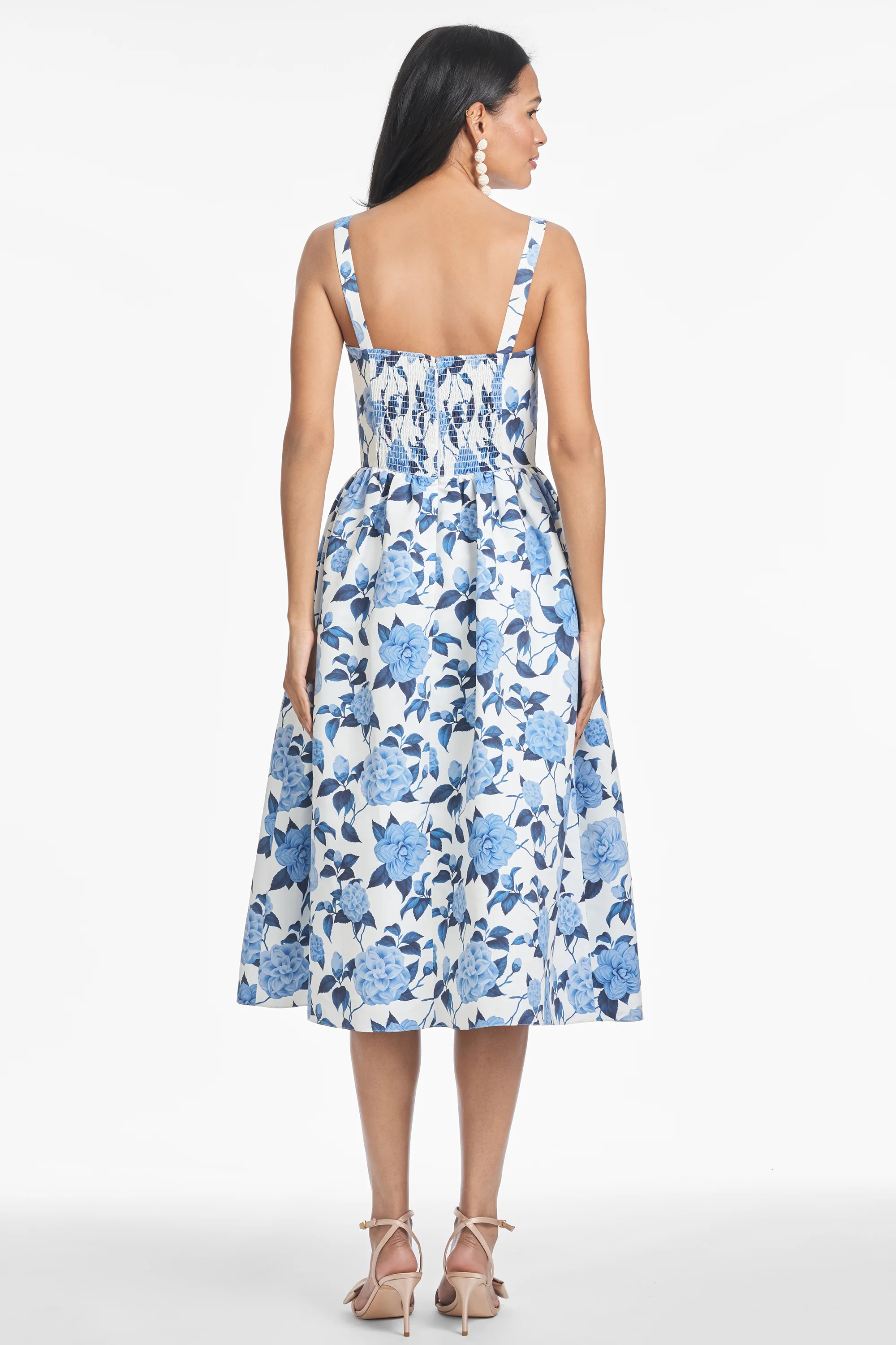 OLENA DRESS - DELFT BLUE BEGONIA - Image 3