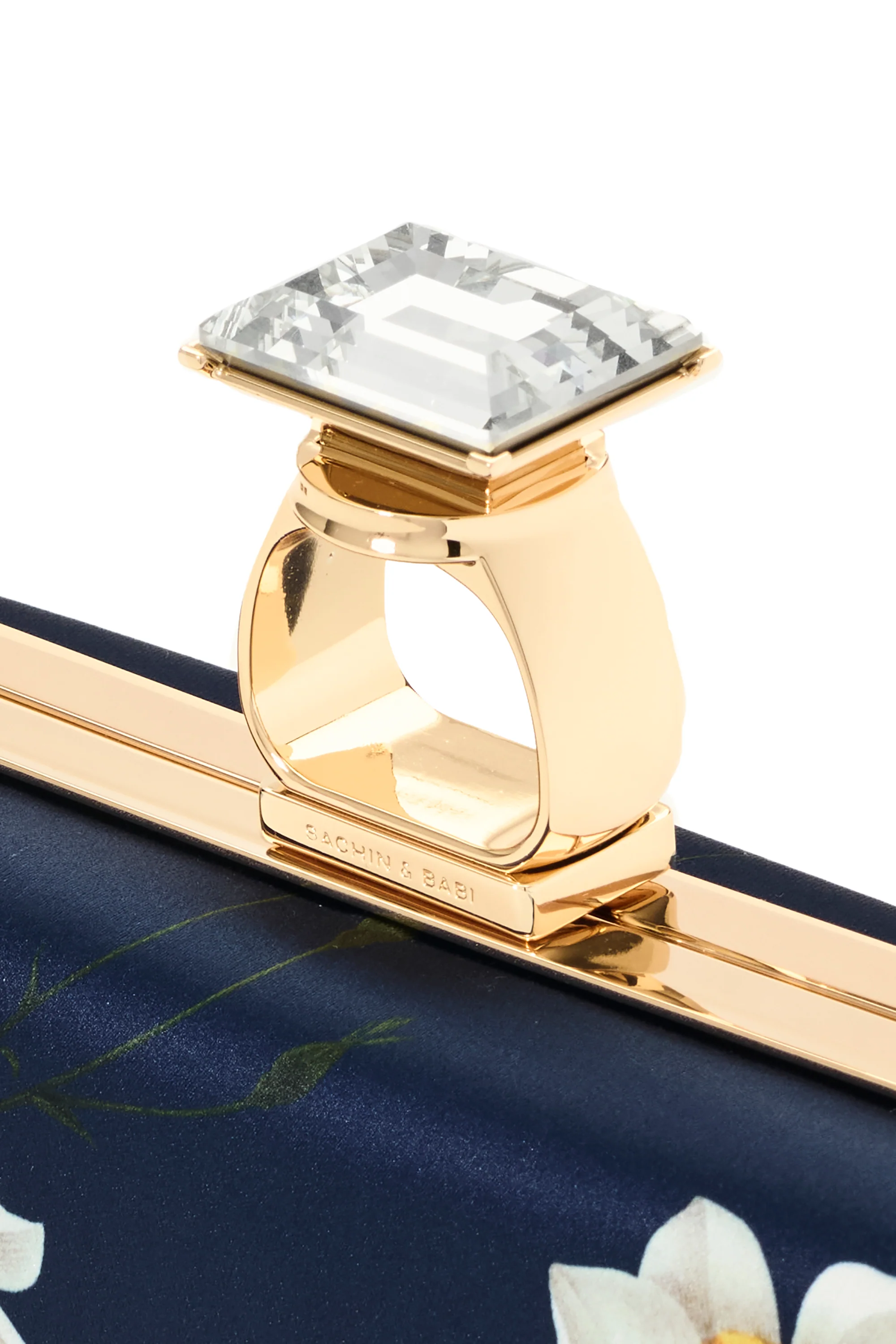 ON THE ROCKS CLUTCH - NAVY NARCISSUS - Image 4