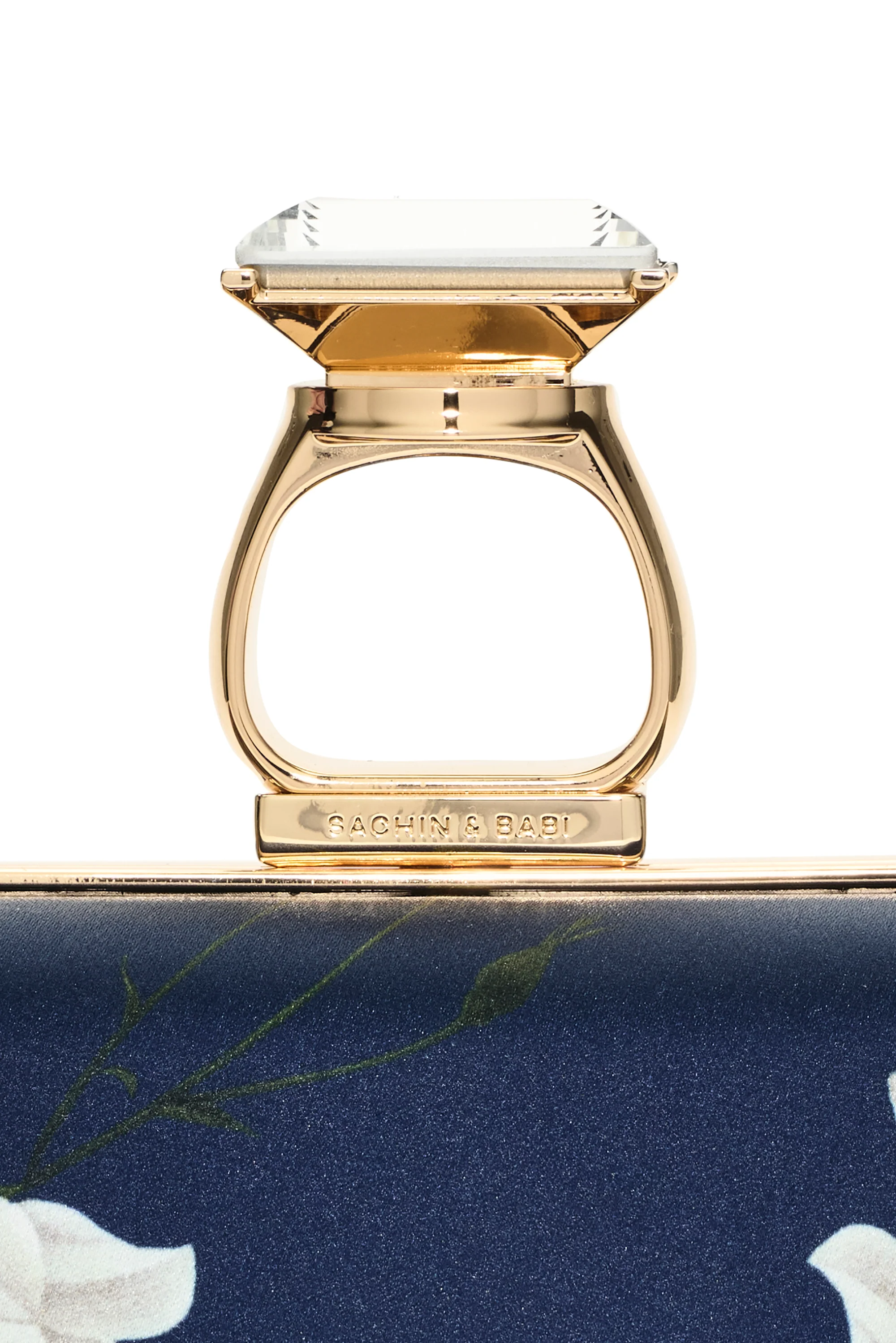 ON THE ROCKS CLUTCH - NAVY NARCISSUS - Image 6