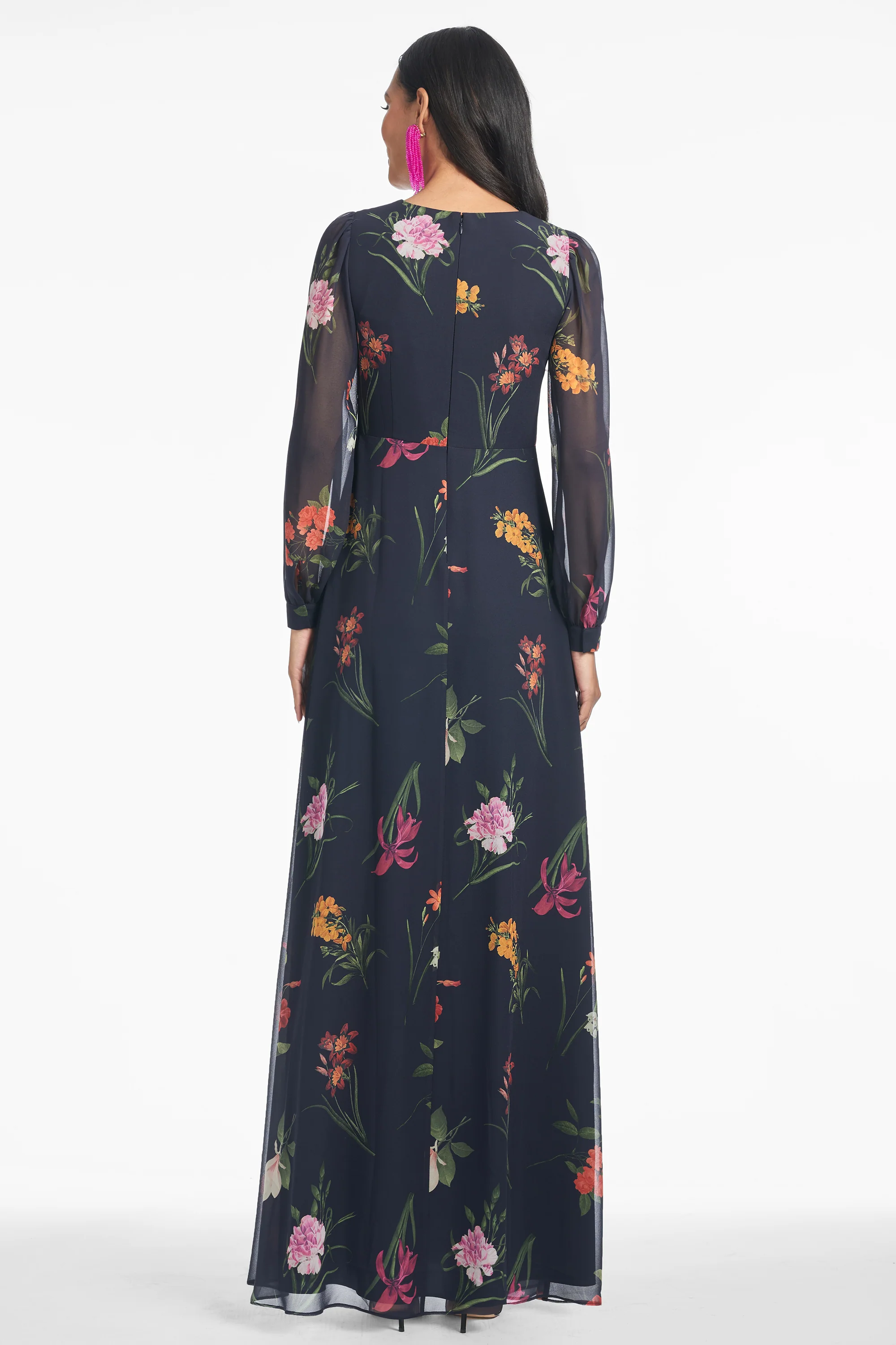 PENNY MAXI DRESS - DARK MIDNIGHT BOUQUET - Image 3