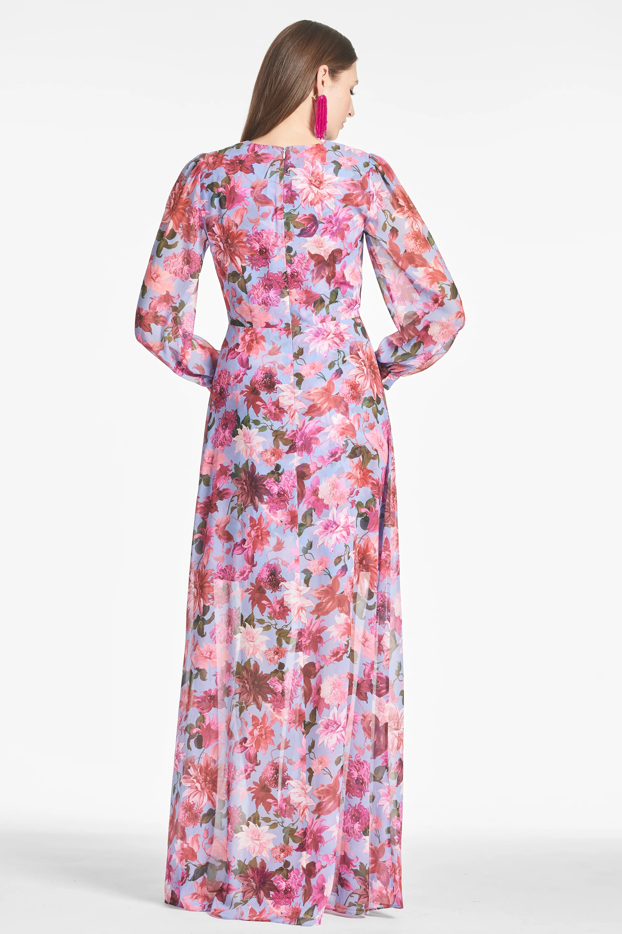 PENNY MAXI DRESS - PINK/PERIWINKLE DAHLIA - FINAL SALE - Image 5